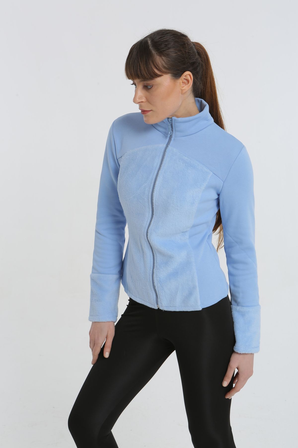 YORSSTYLE-Women's Fleece - Blue, 3-String Tech Jacket 1