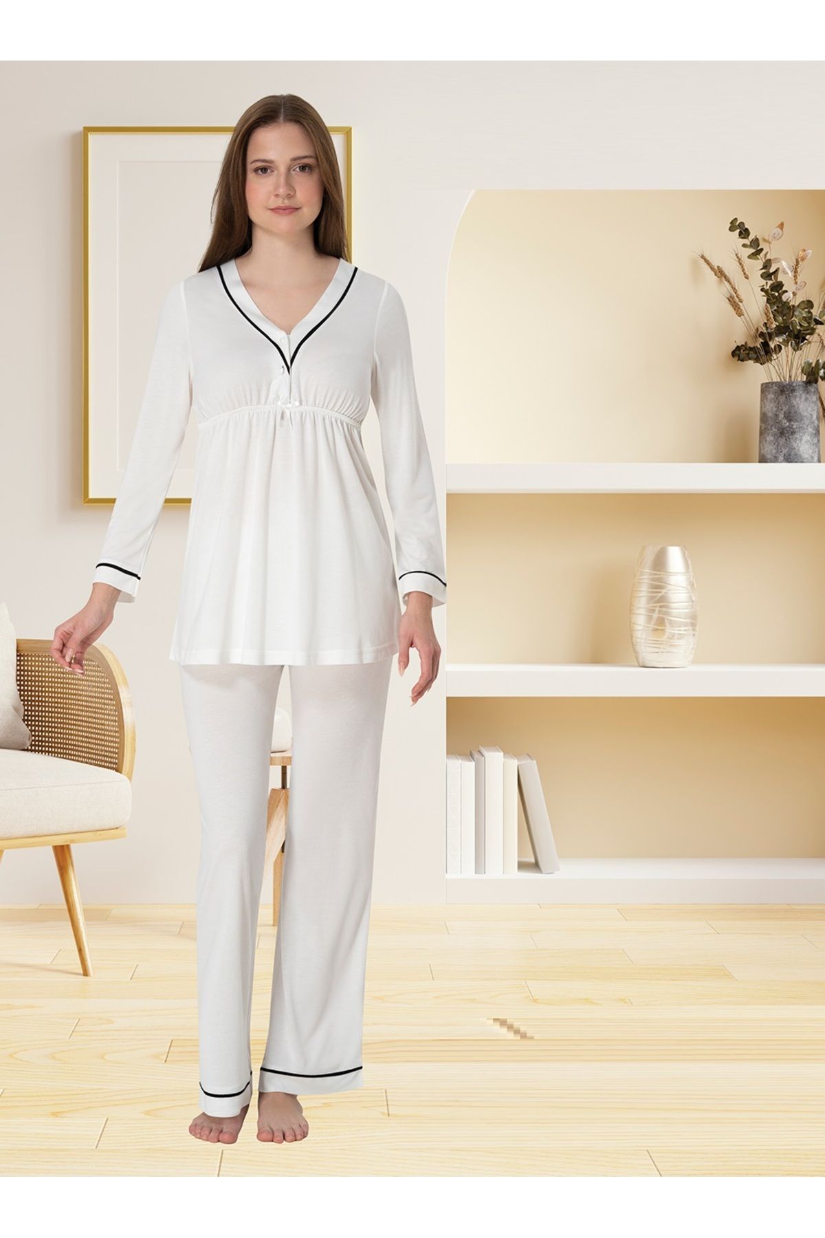 by İGP-Pregnant Postpartum Long Sleeve Pajama Set 1