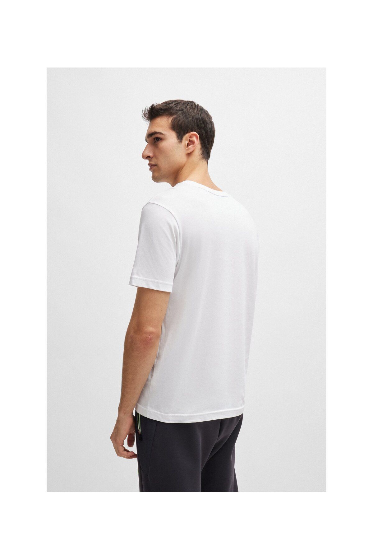 تی شرت سفید مردانه پارچه پنبه ای با الگوی T Shirt BOSS