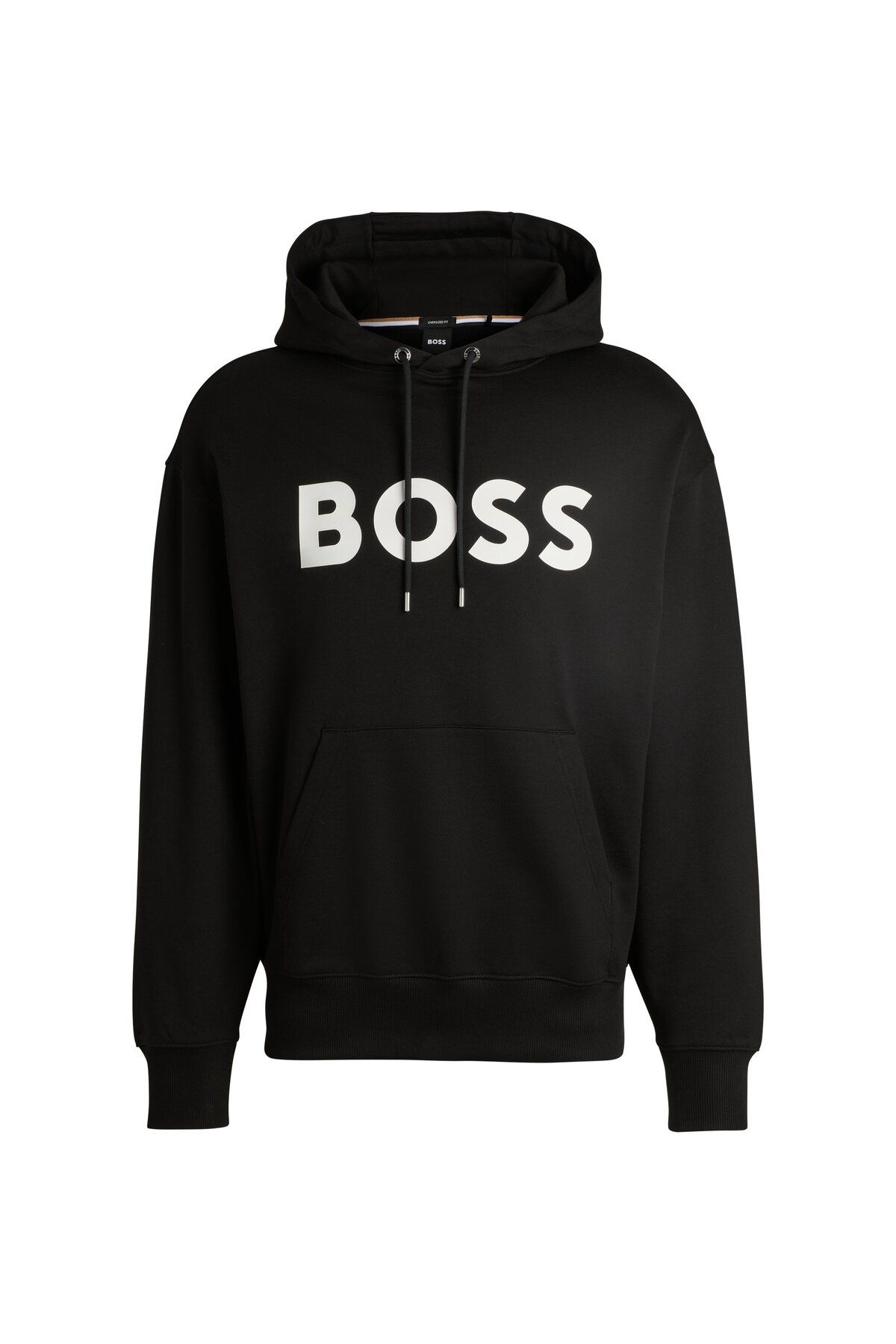 سویشرت مشکی مردانه آرم برند آقایان به طور منظم و مناسب آستین بلند سیاه BOSS