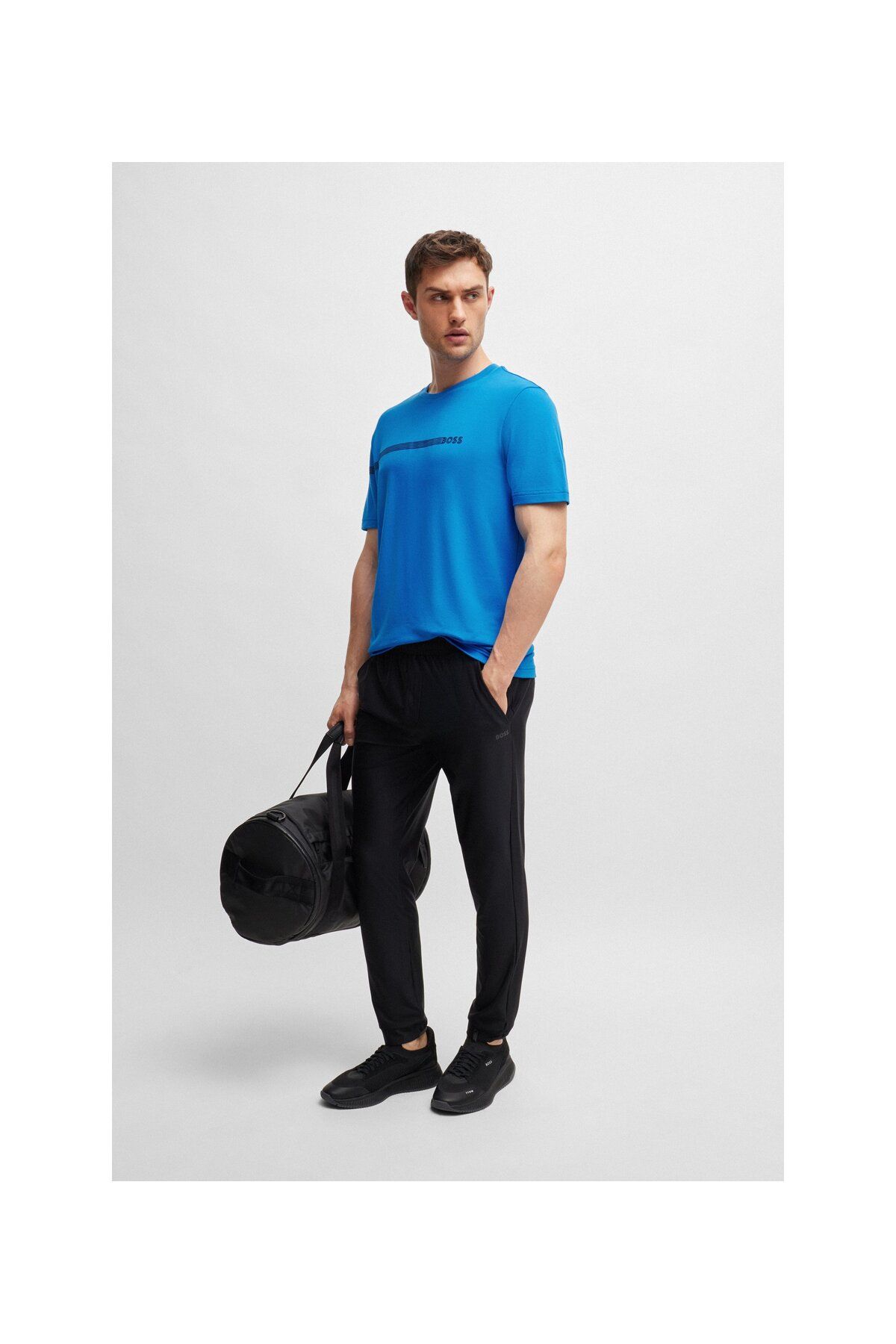تی شرت مردانه T SHIRT با پنبه راه و آرم مخلوط BOSS