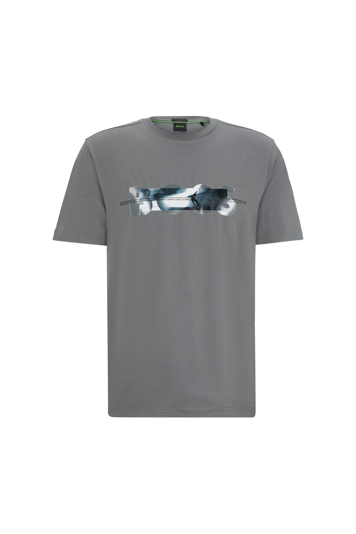 تی شرت مردانه در جلو و عقب اسکیت الگوی پنبه ای مخلوط T SHIRT BOSS