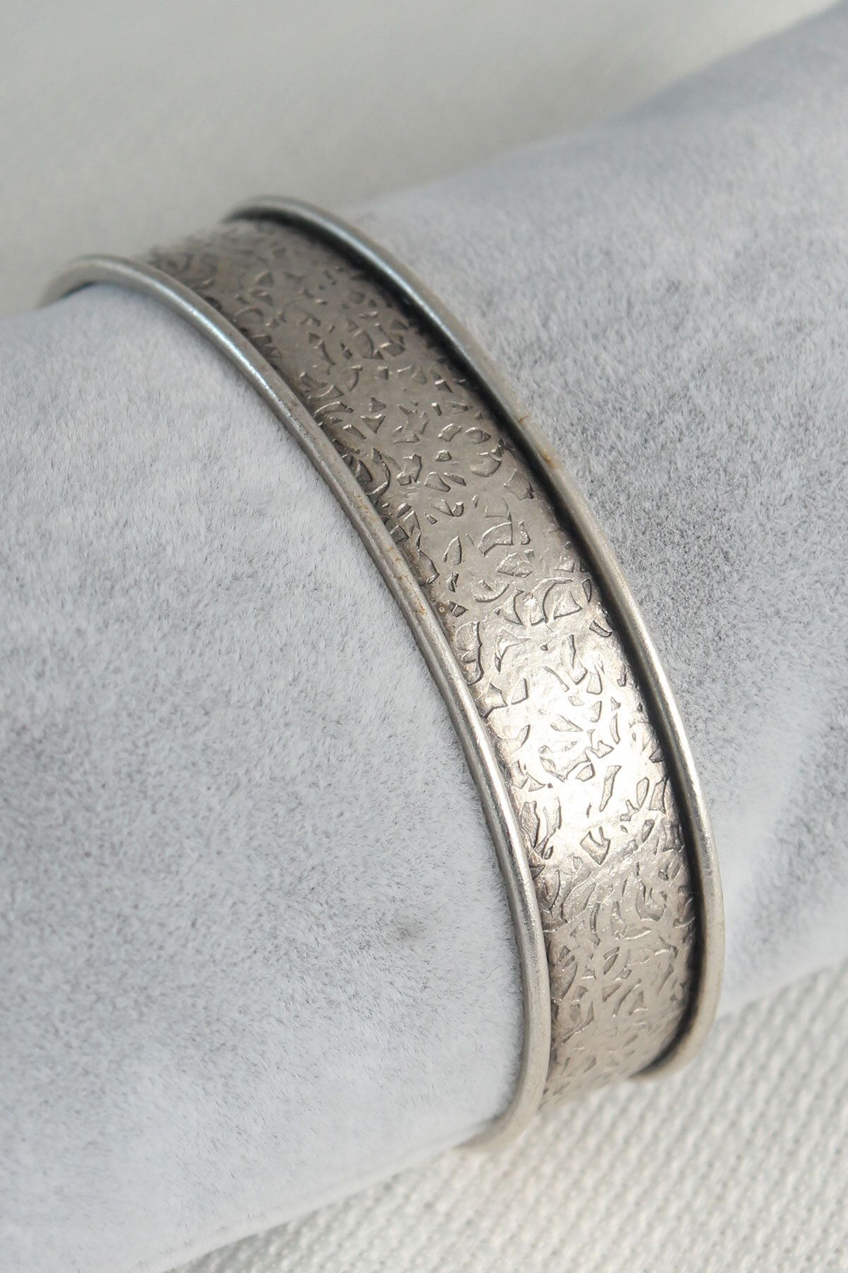 BZK ACCESSORİES Otantik Gümüş Renk Motif İşleme Detay Plaka Erkek Bileklik