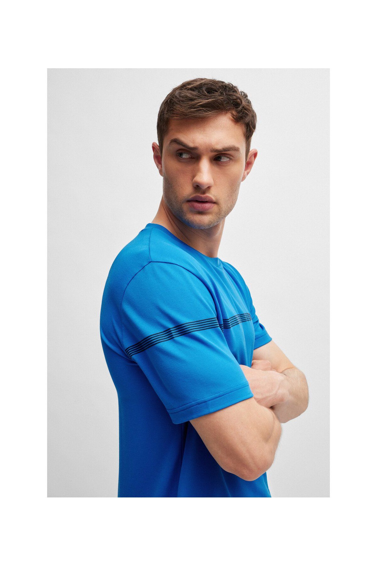 تی شرت مردانه T SHIRT با پنبه راه و آرم مخلوط BOSS