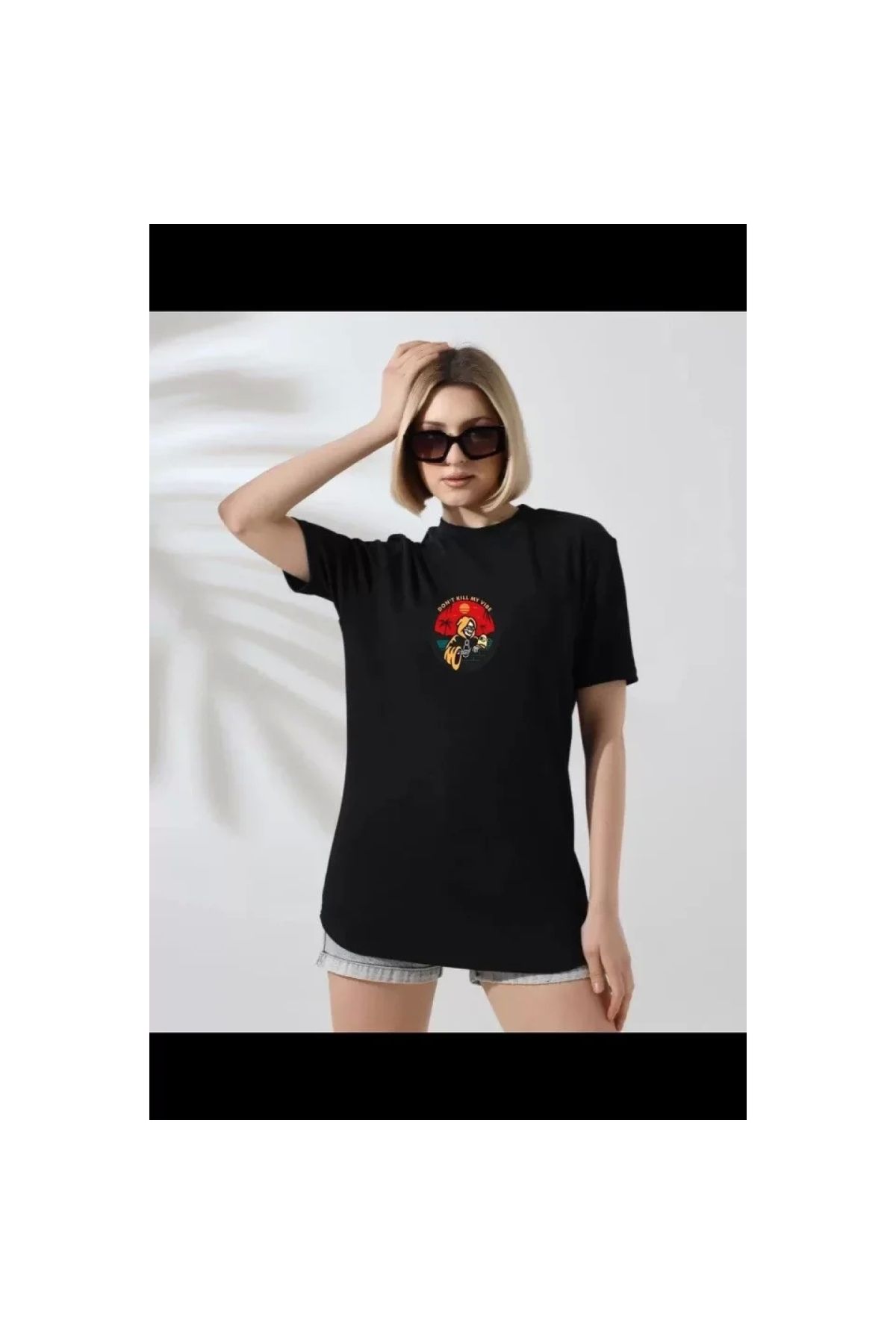 Narnuga Unisex Bisiklet Yaka Baskılı TShirt