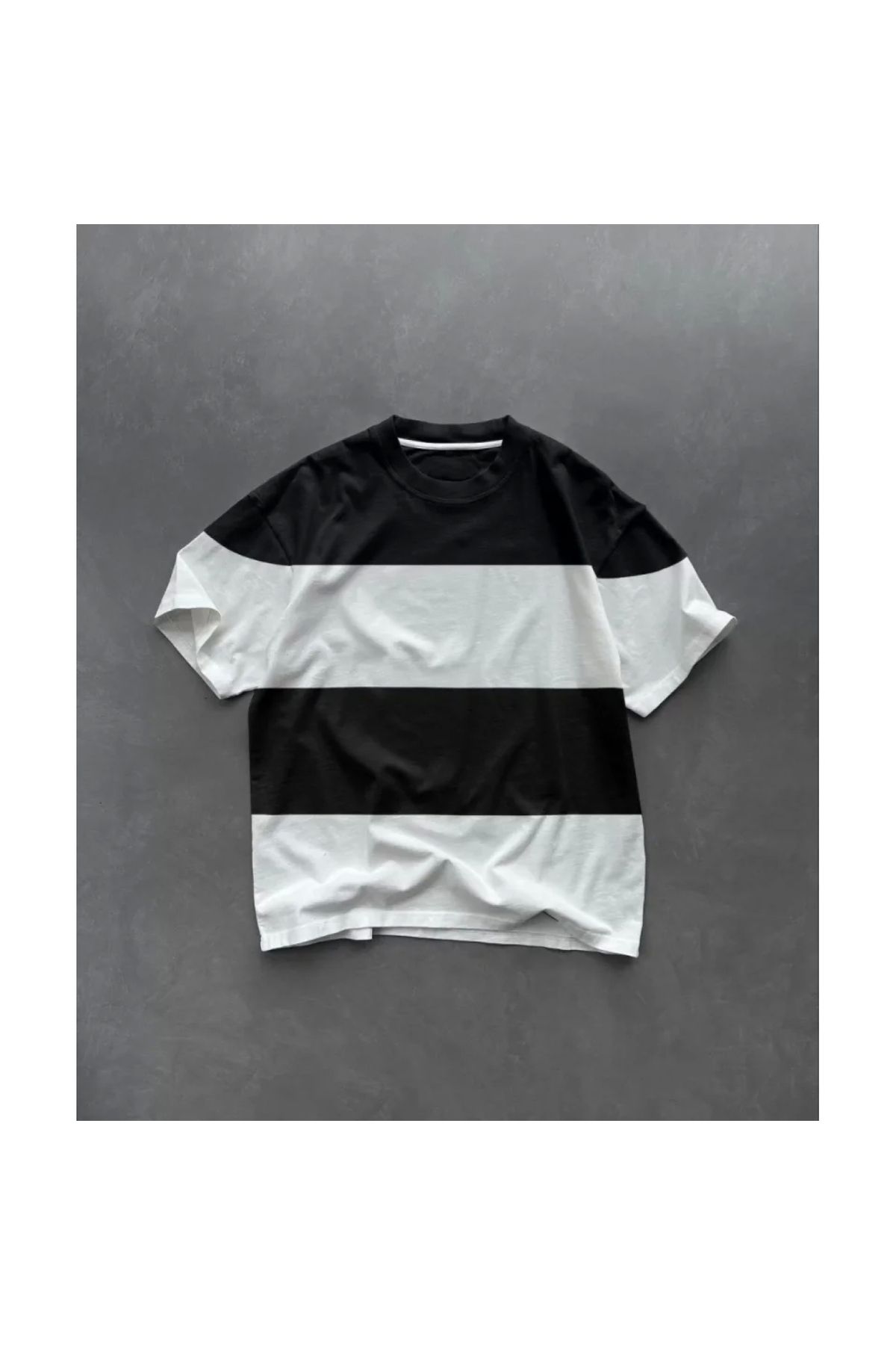 Narnuga Unisex Bisiklet Yaka Parçalı TShirt