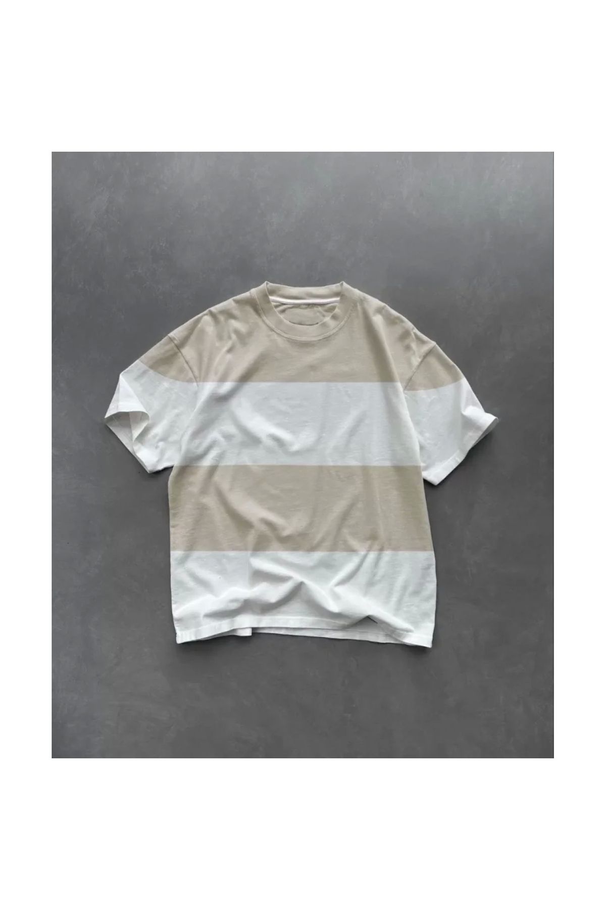 Narnuga Unisex Bisiklet Yaka Parçalı TShirt