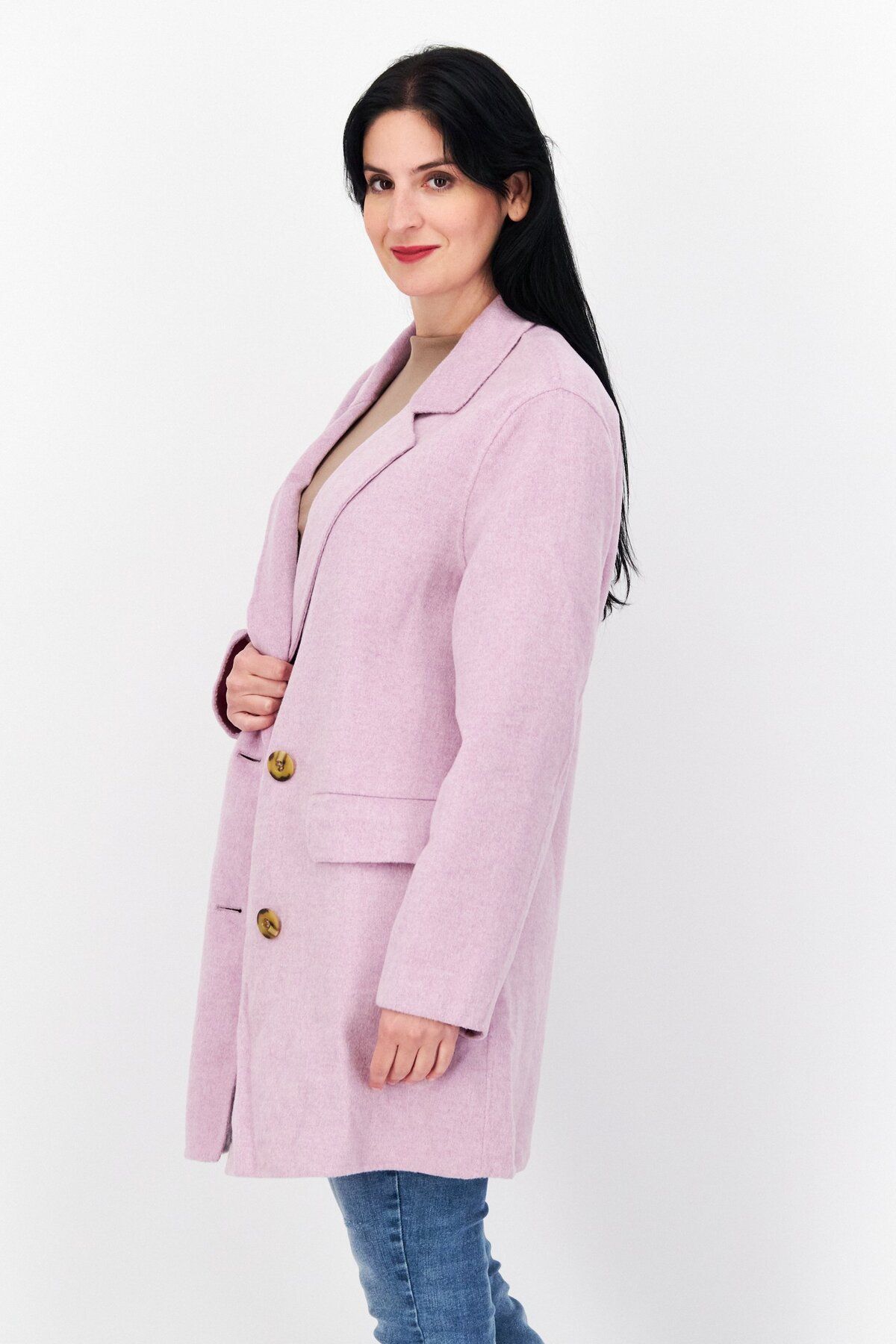 Esprit-معطف ترنش نسائي، أرجواني 4