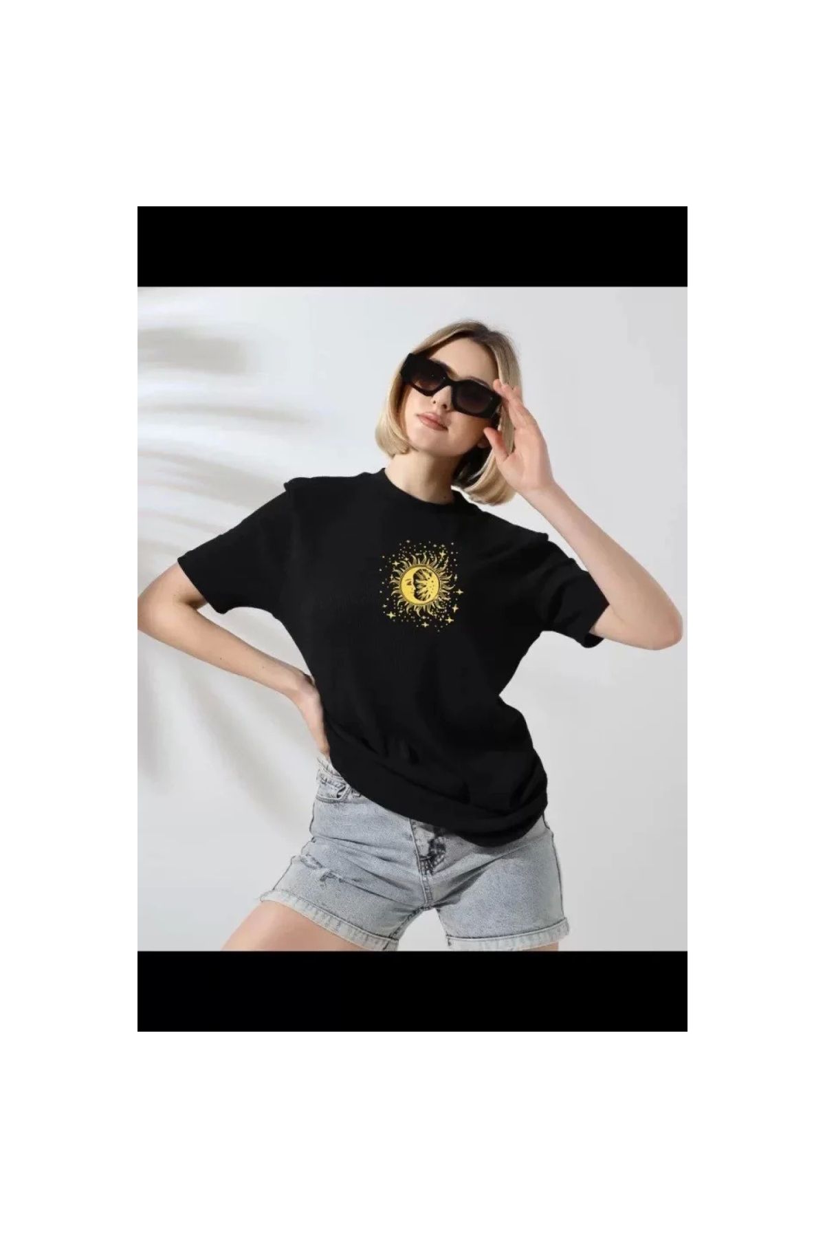 Narnuga Unisex Bisiklet Yaka Baskılı TShirt