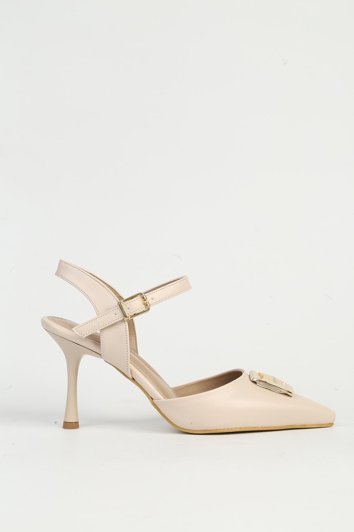 کفش پاشنه دار زنانه کرم PC-54717 Pierre Cardin