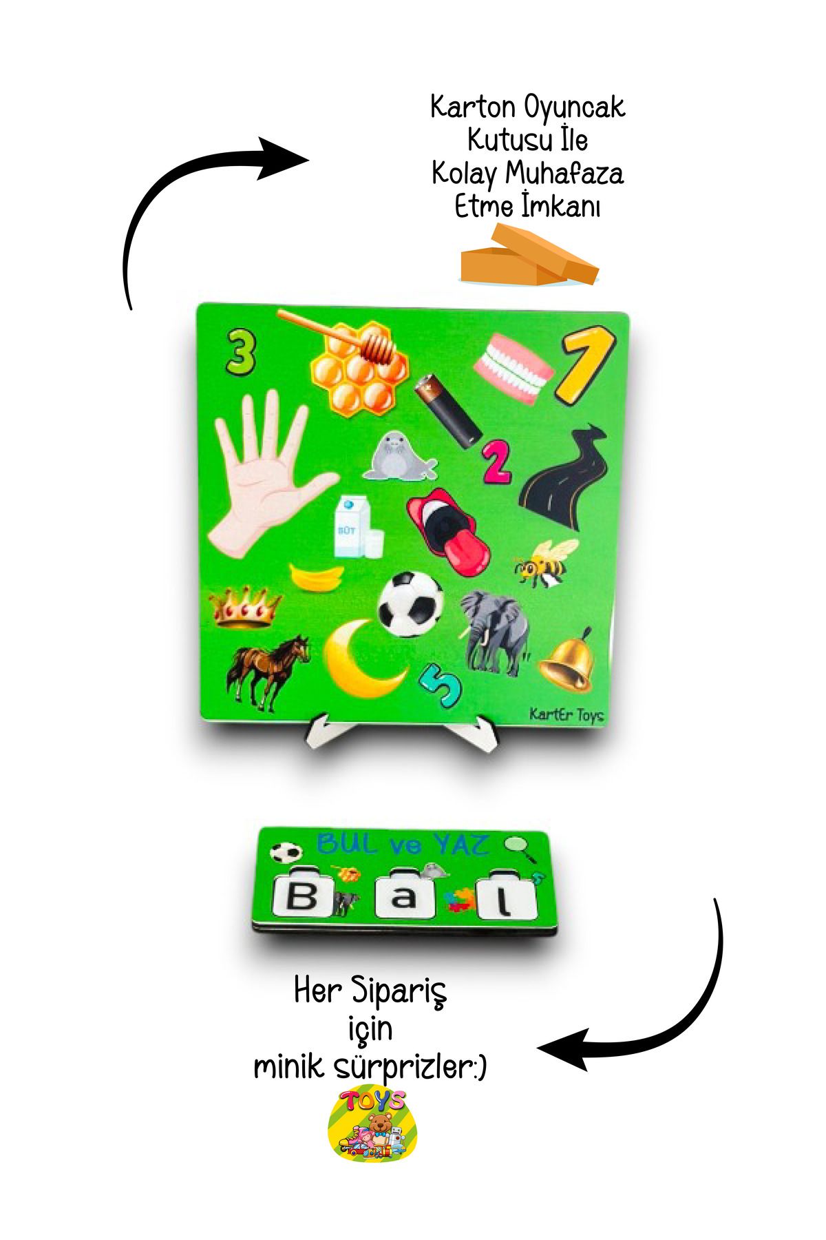 Karter İnovasyon-Educational and Word Building Game - Wooden Word Game 6
