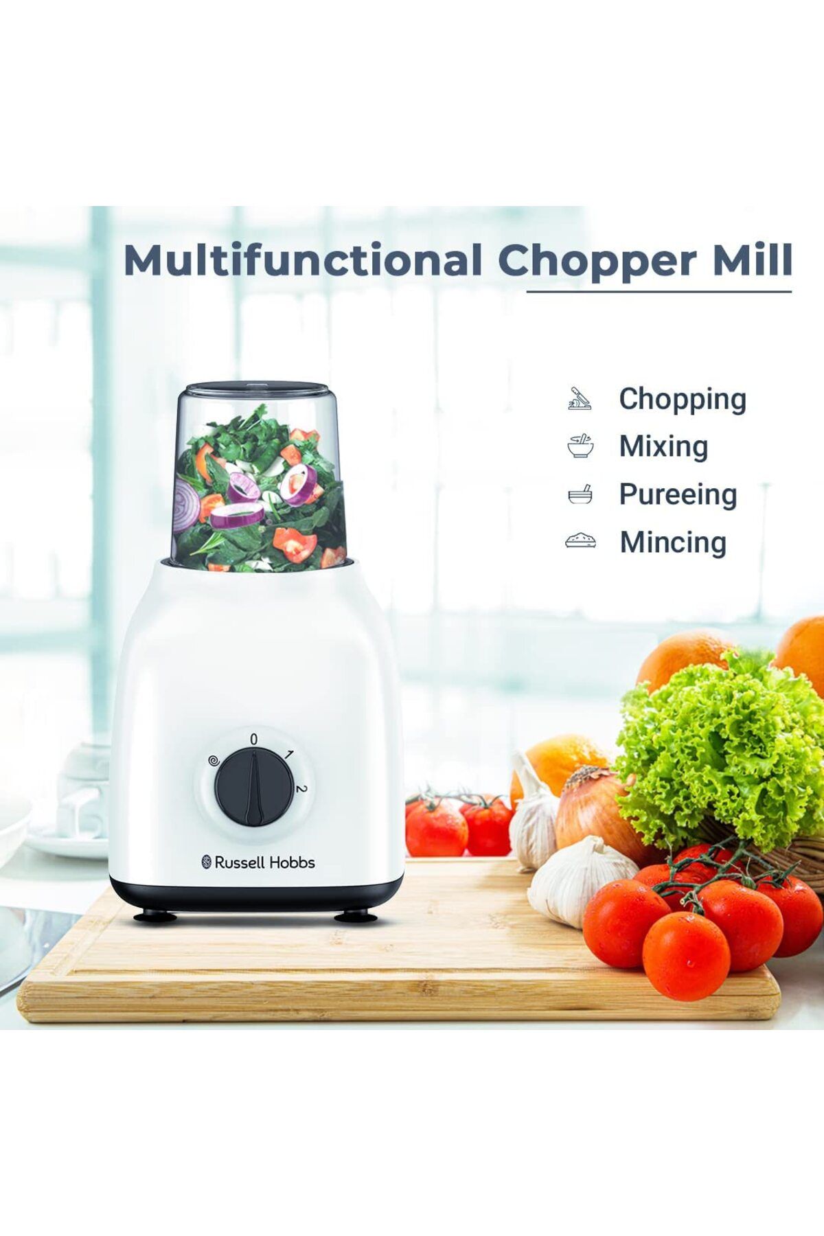 RUSSELL HOBBS-4 in 1 Blender with 2 Multi Mills 5