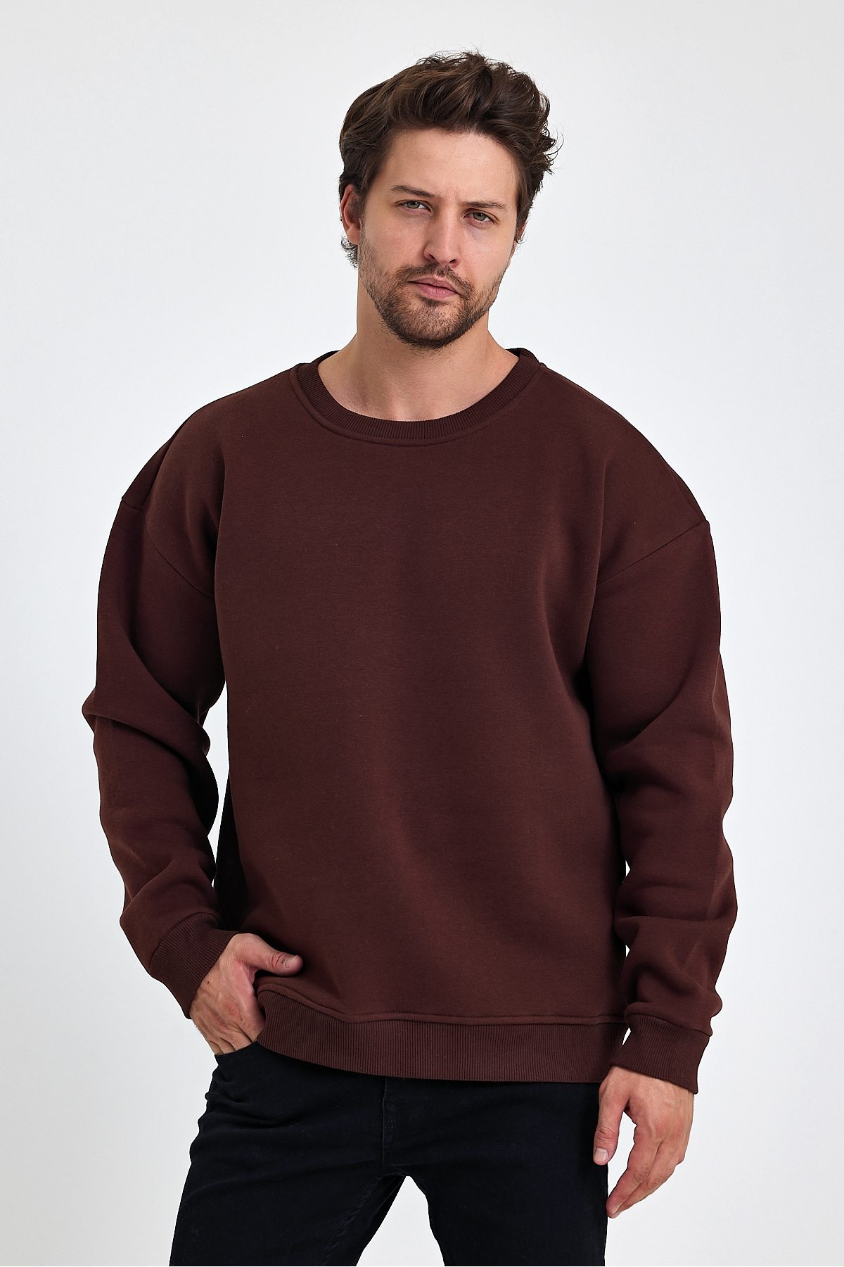 İzumi Sport Unisex şardonlu yumuşak sweatshirt