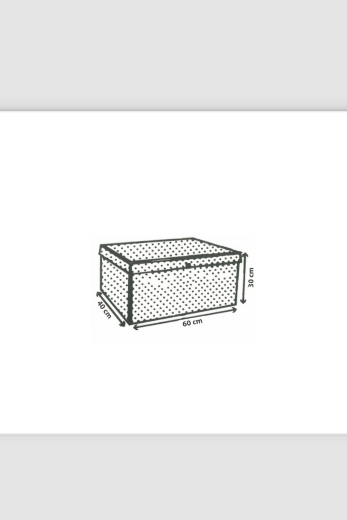 VAYBE-Mega Multi-Purpose Storage Box, Box Storage, Box, Organizer, Toy Box Gray Chain Pattern 40x60x30 6