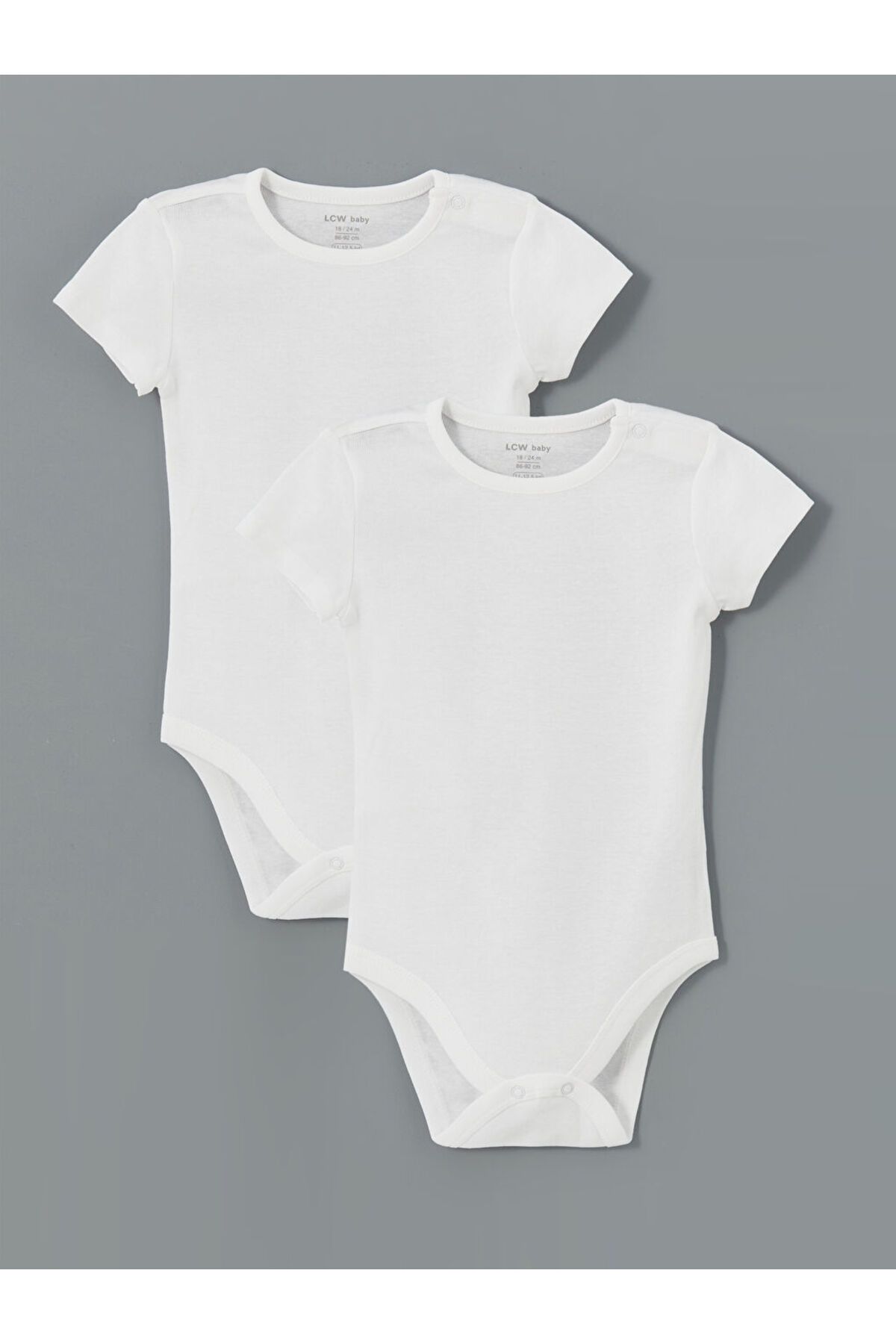 LC Waikiki Yeni Sezon Organik Kumas Kiz Bebek Citcitli Bodysuit 2'li - S54497Z1