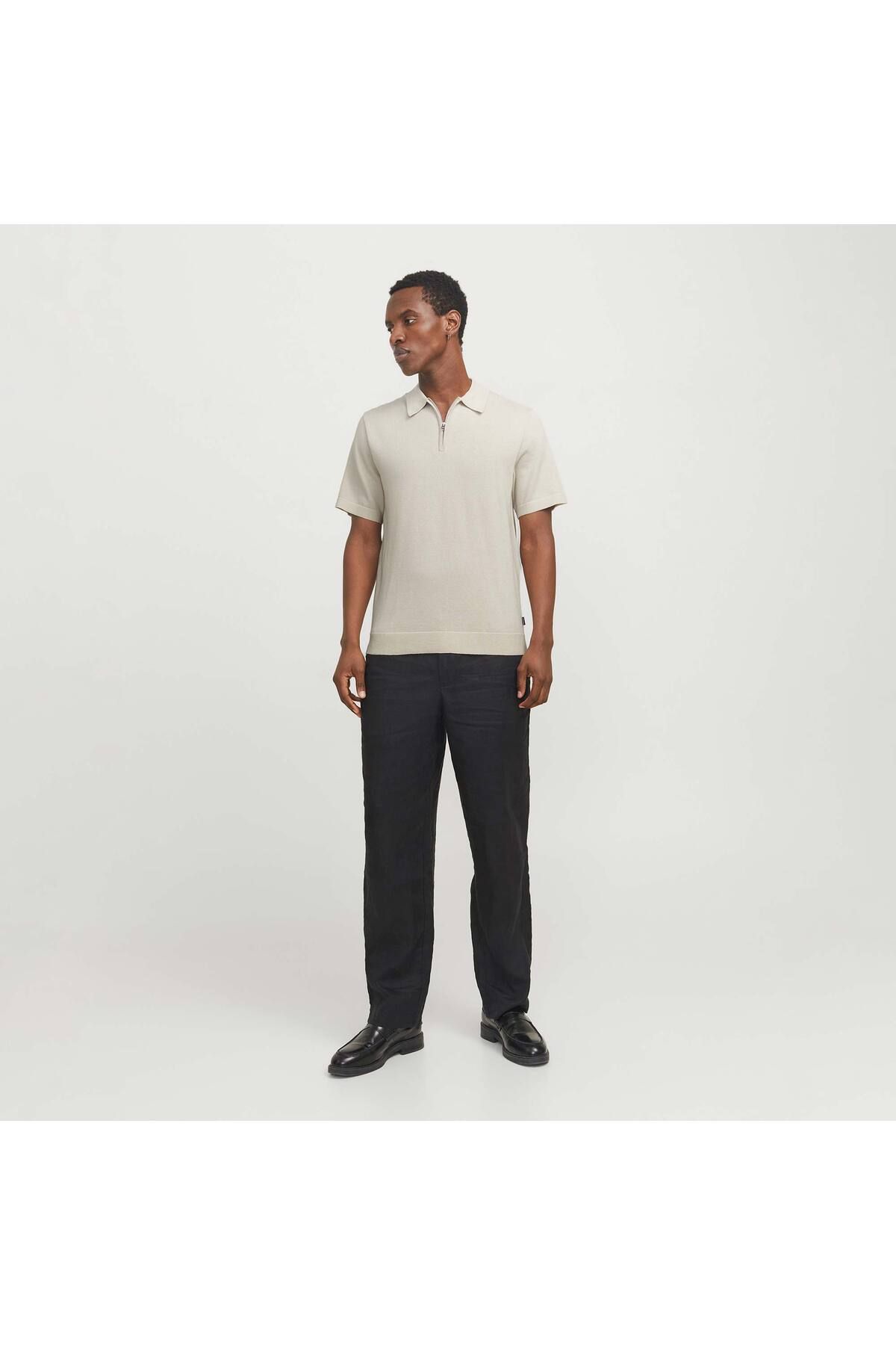 تی شرت ورزشی سفید مردانه POLO SLG Jack Jones Jack & Jones