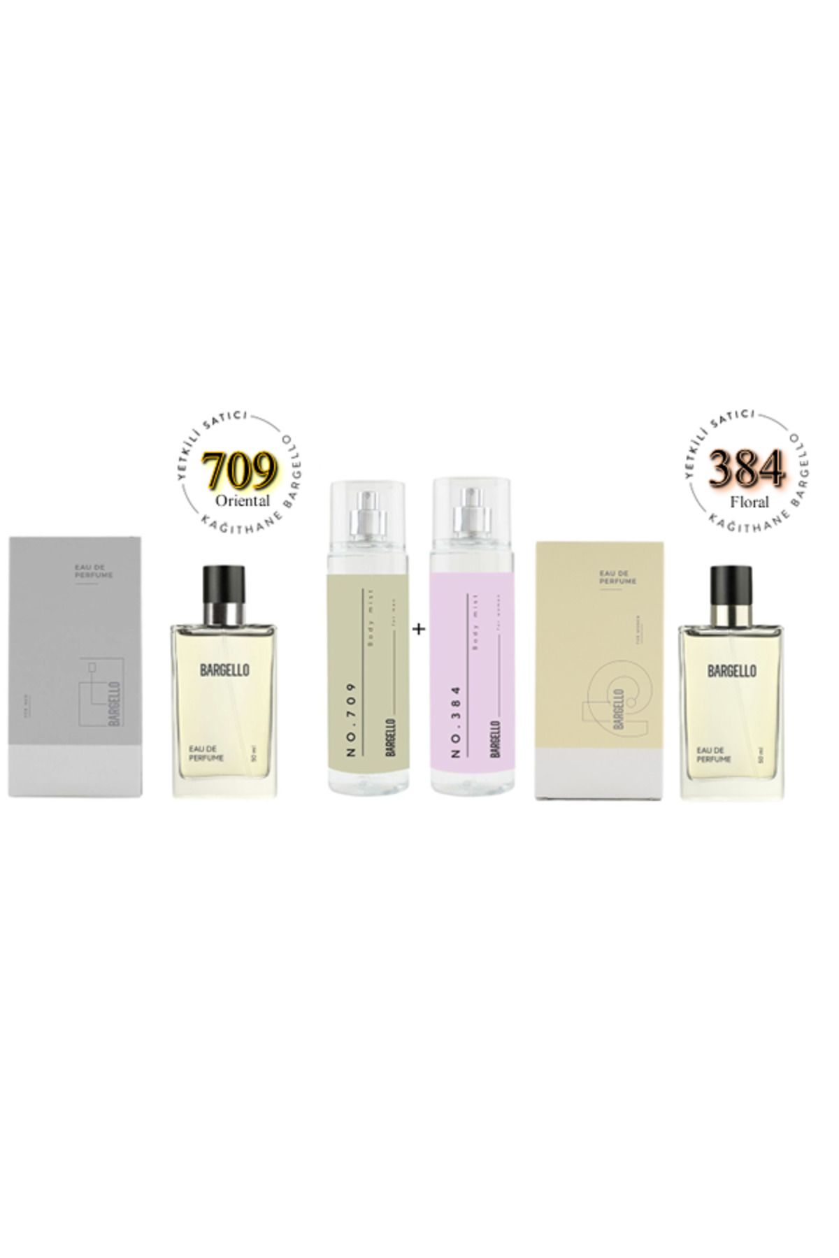709 + 384 عطر زنانه / مردانه Edp + No:709 + No:384 Body Mist Edt Bargello