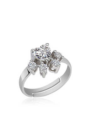 Genel Markalar Gümüş Beyaz Kedi Patisi Yüzük