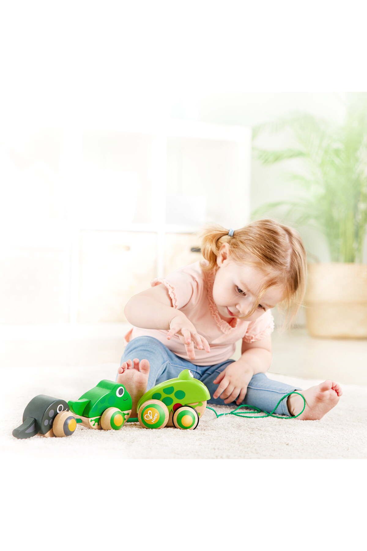 Hape-Wooden toy - Pull-along frog family 2