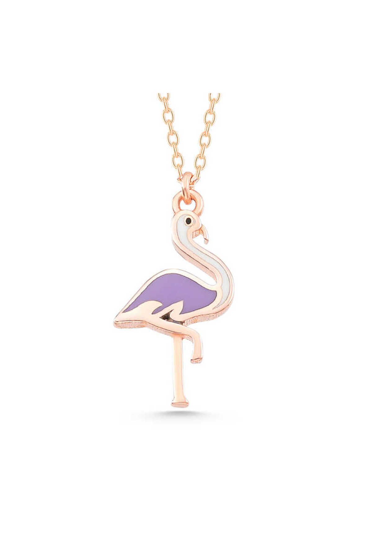 SANSERA 925 Ayar Gümüş Rose Flamingo Kadın Kolye
