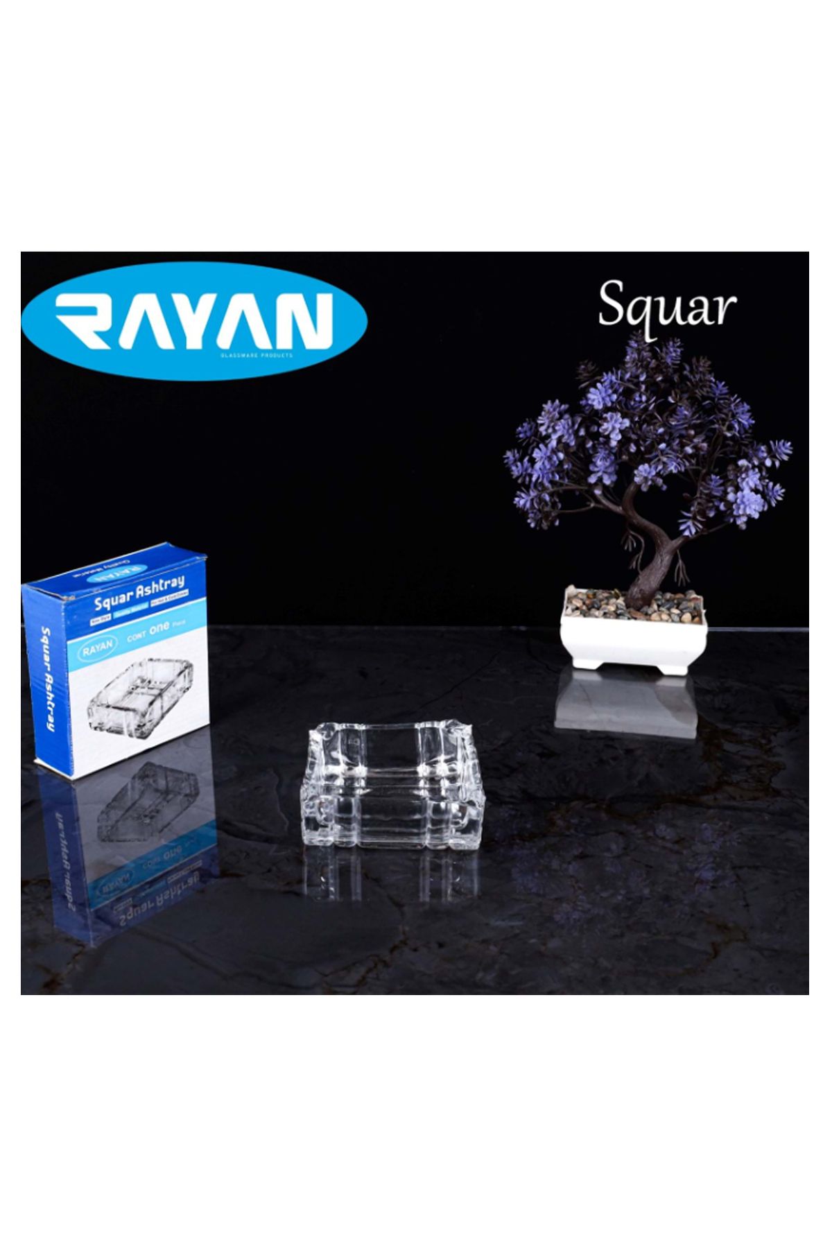 Mu Art Rayan Squar Cam Küllük