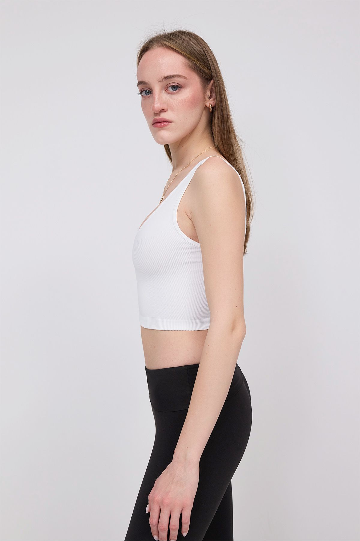 Addax-Αθλητής V-Neck Crop A008 4