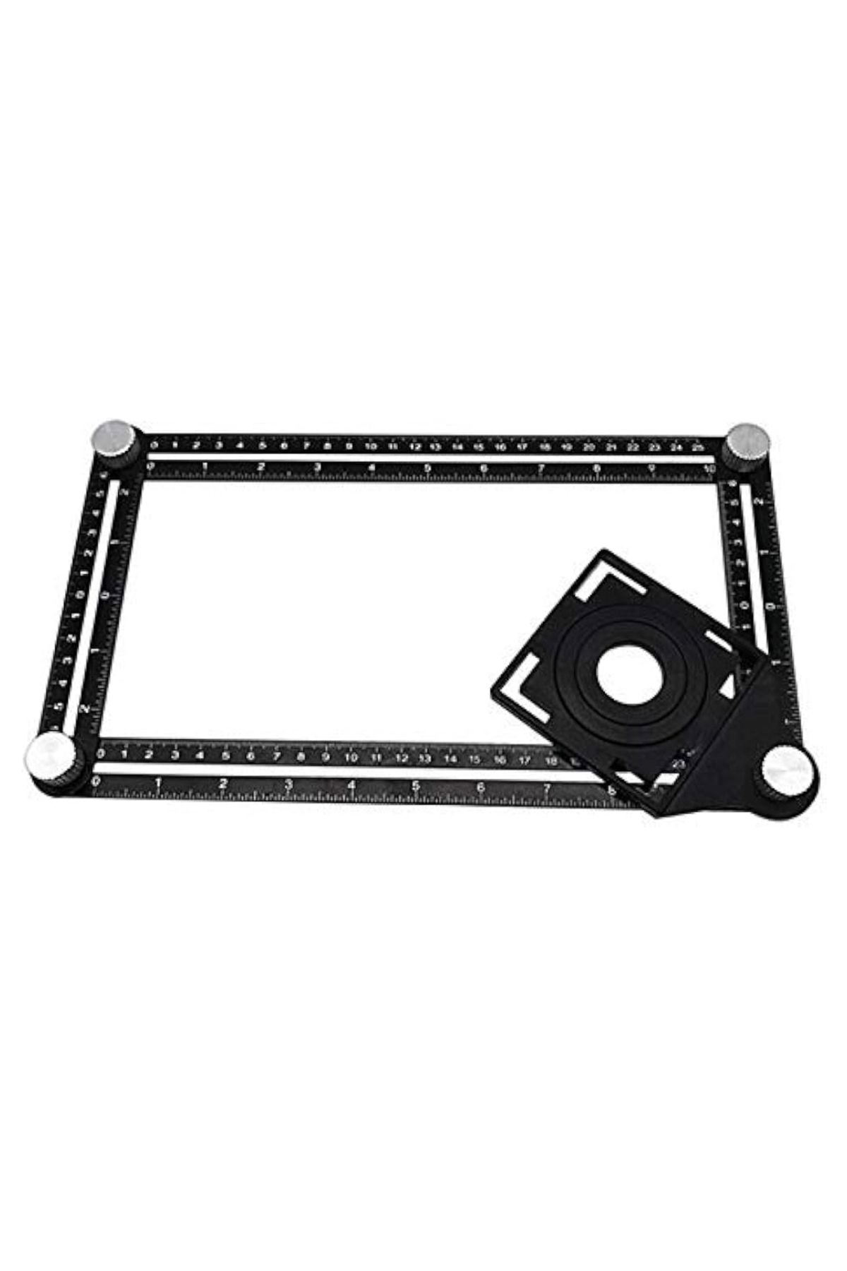 BGA-Tiler's Ruler Tile Hole Locator Ruler Angle Finder Folding Measuring Protractor Template Ruler 5