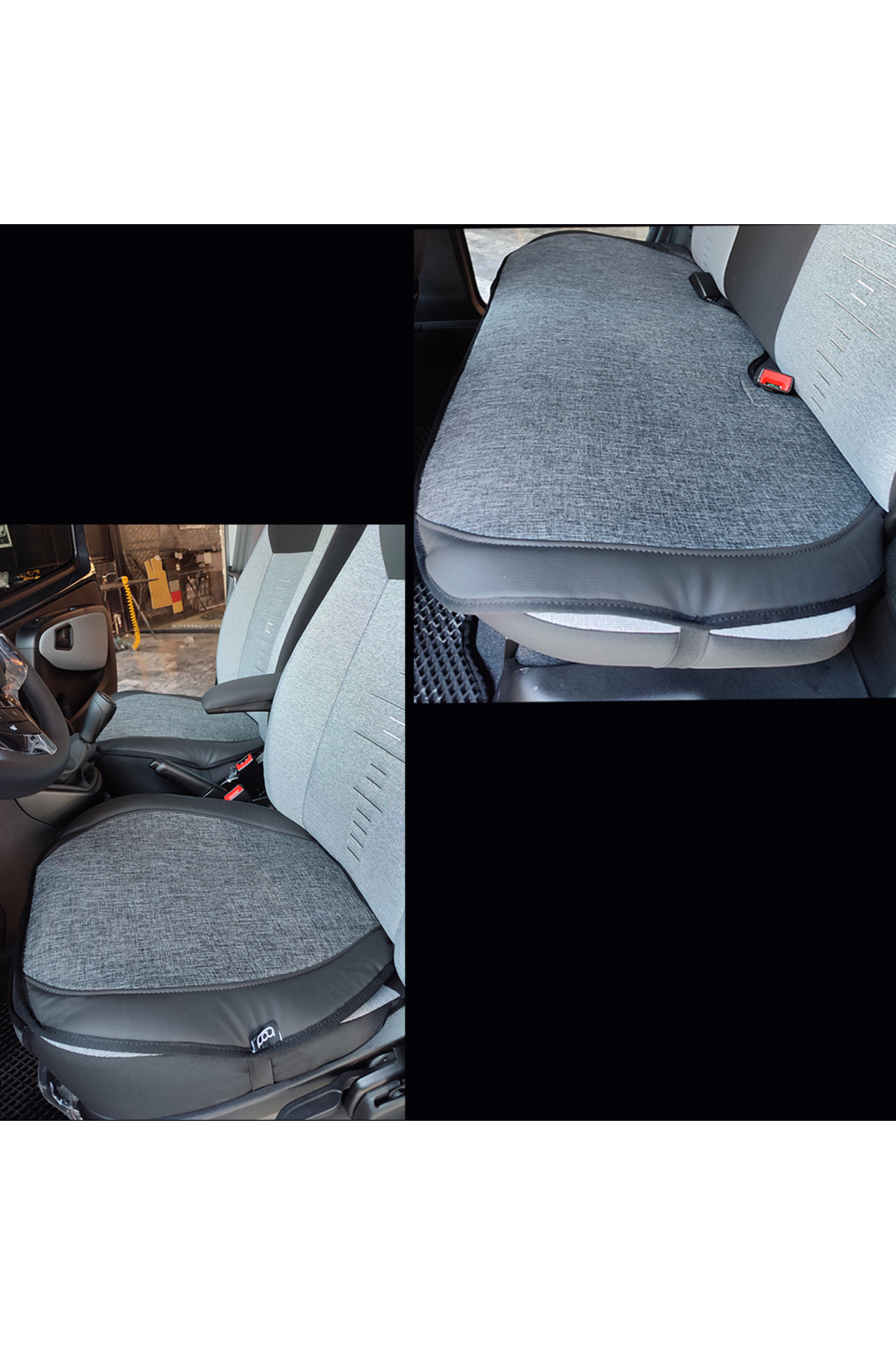 Bod Oto Koltuk Koruyucu Keten Minder Cepli 3 Lü Set Siyah fotoğrafı 5 (önizleme)