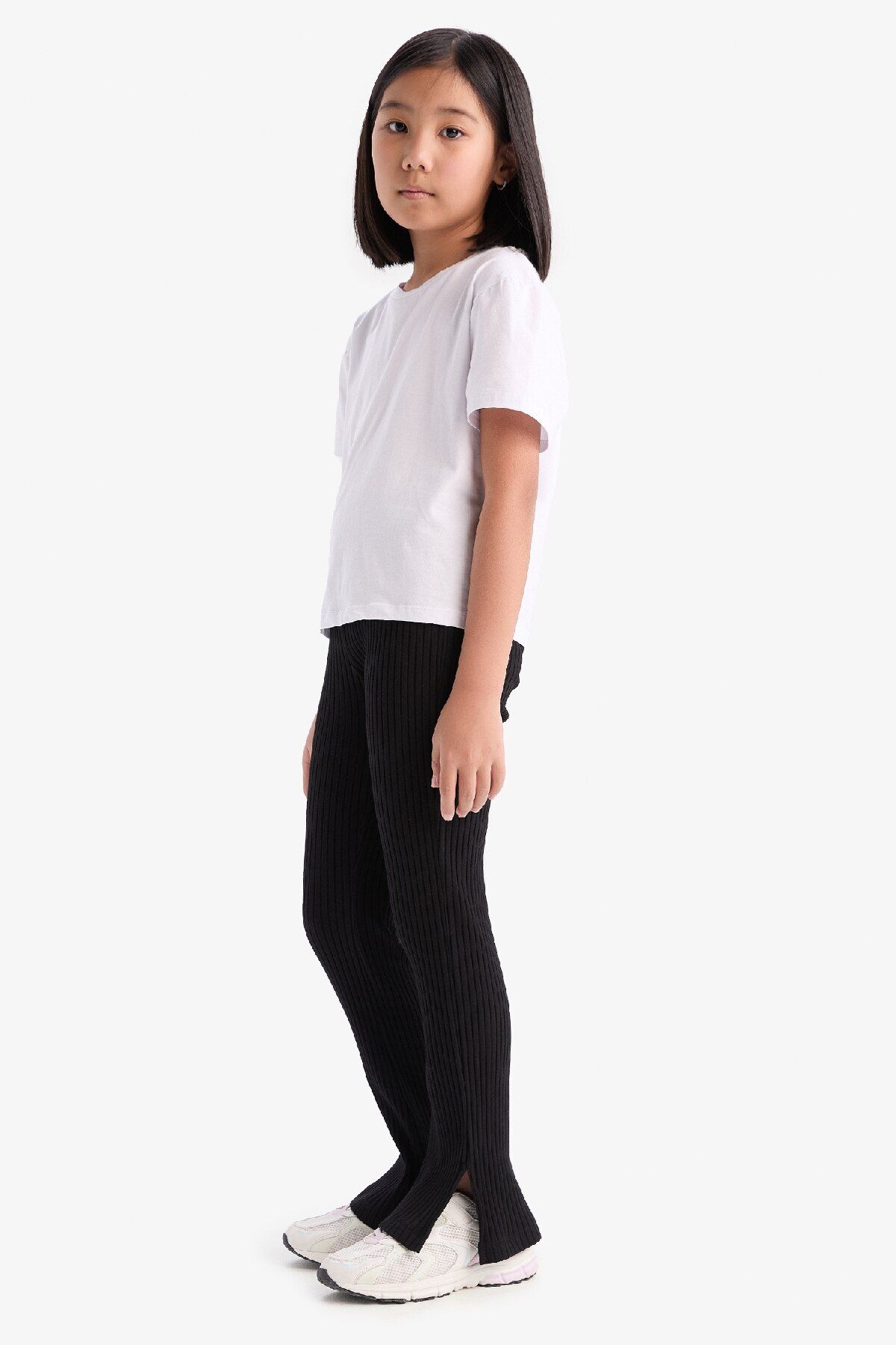 DeFacto-Girls' Ribbed Camisole Spanish Leg Leggings D9650A825Sm 3