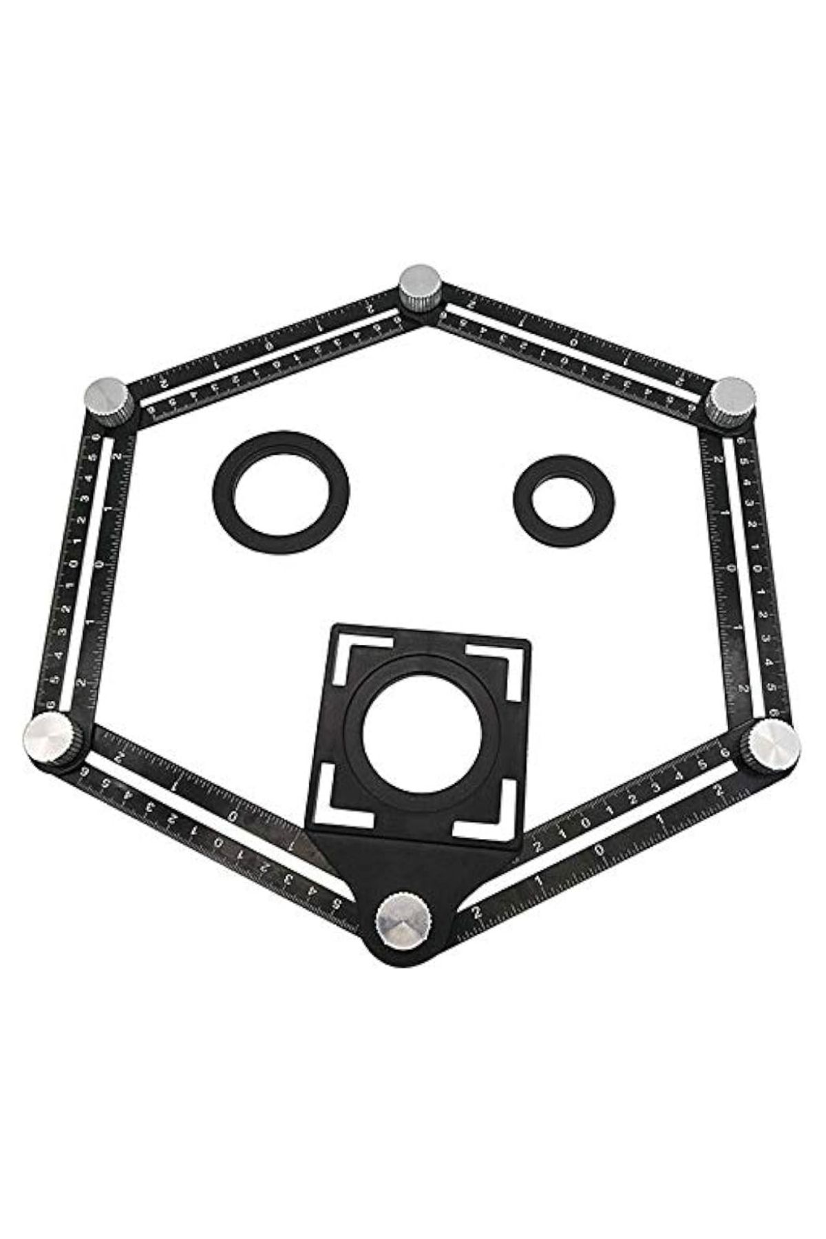 BGA-Tiler's Ruler Tile Hole Locator Ruler Angle Finder Folding Measuring Protractor Template Ruler 2