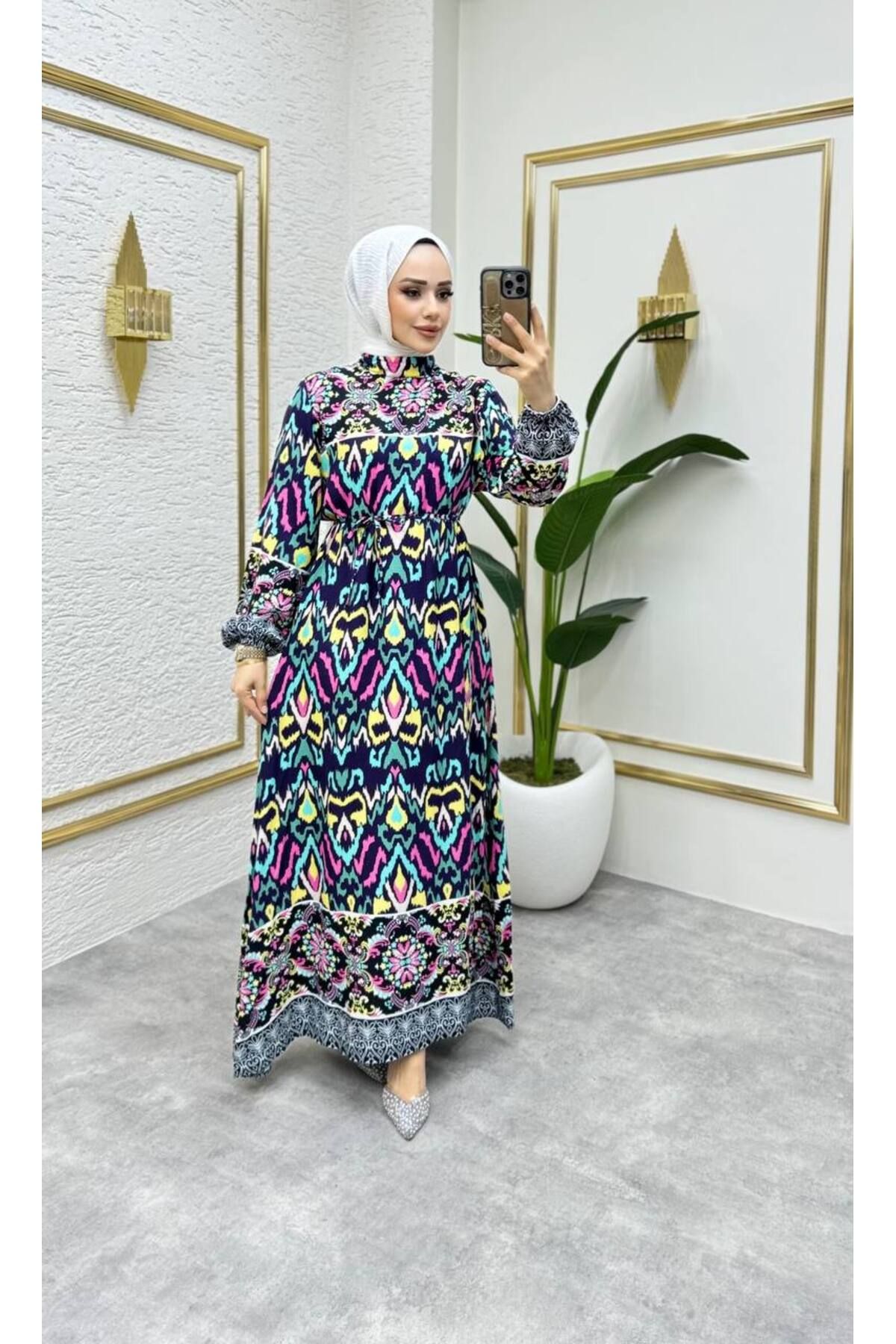 SUXİRCNHTMTS-نسخة - فستان فيسكوز صن شاين 3
