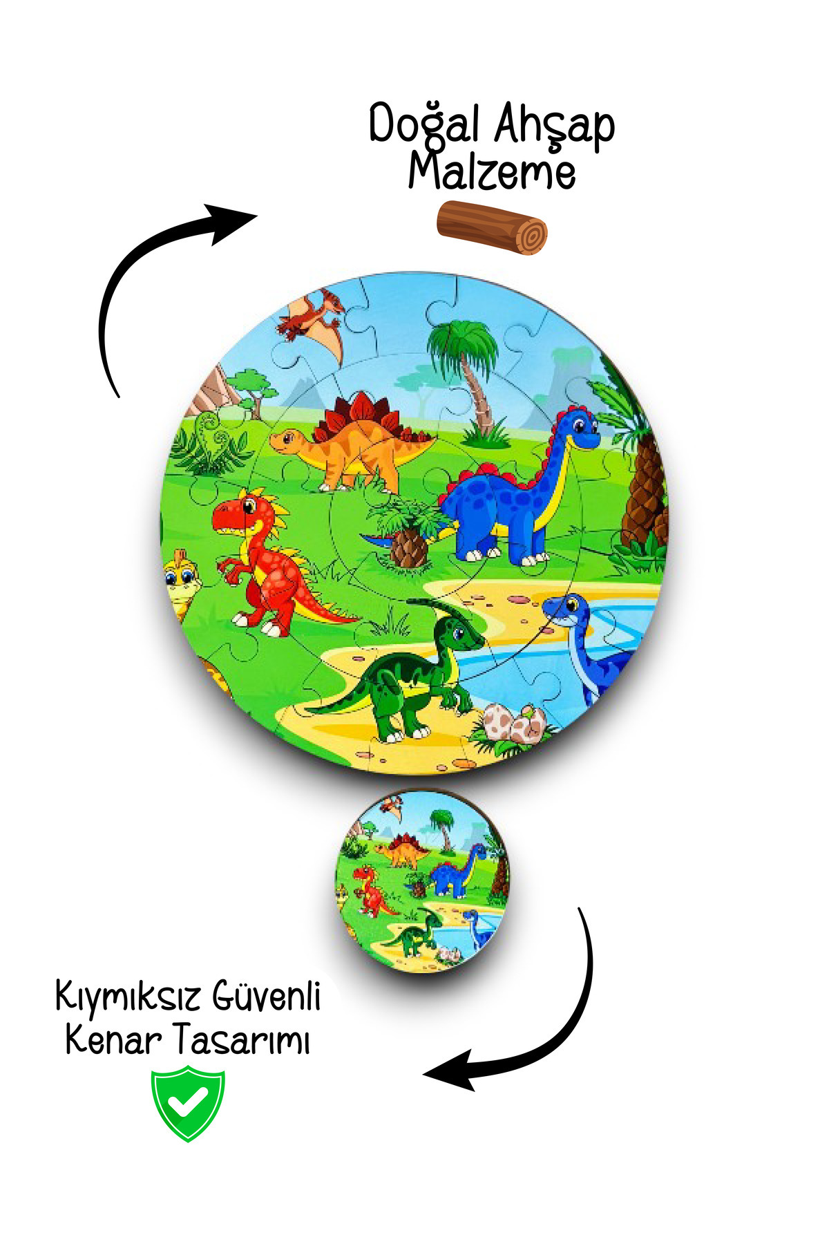Karter İnovasyon Dinazor Puzzle, Ahşap Dinazor Puzzle, Mega Boy Puzzle, Okul Öncesi Puzzle fotoğrafı 4 (önizleme)