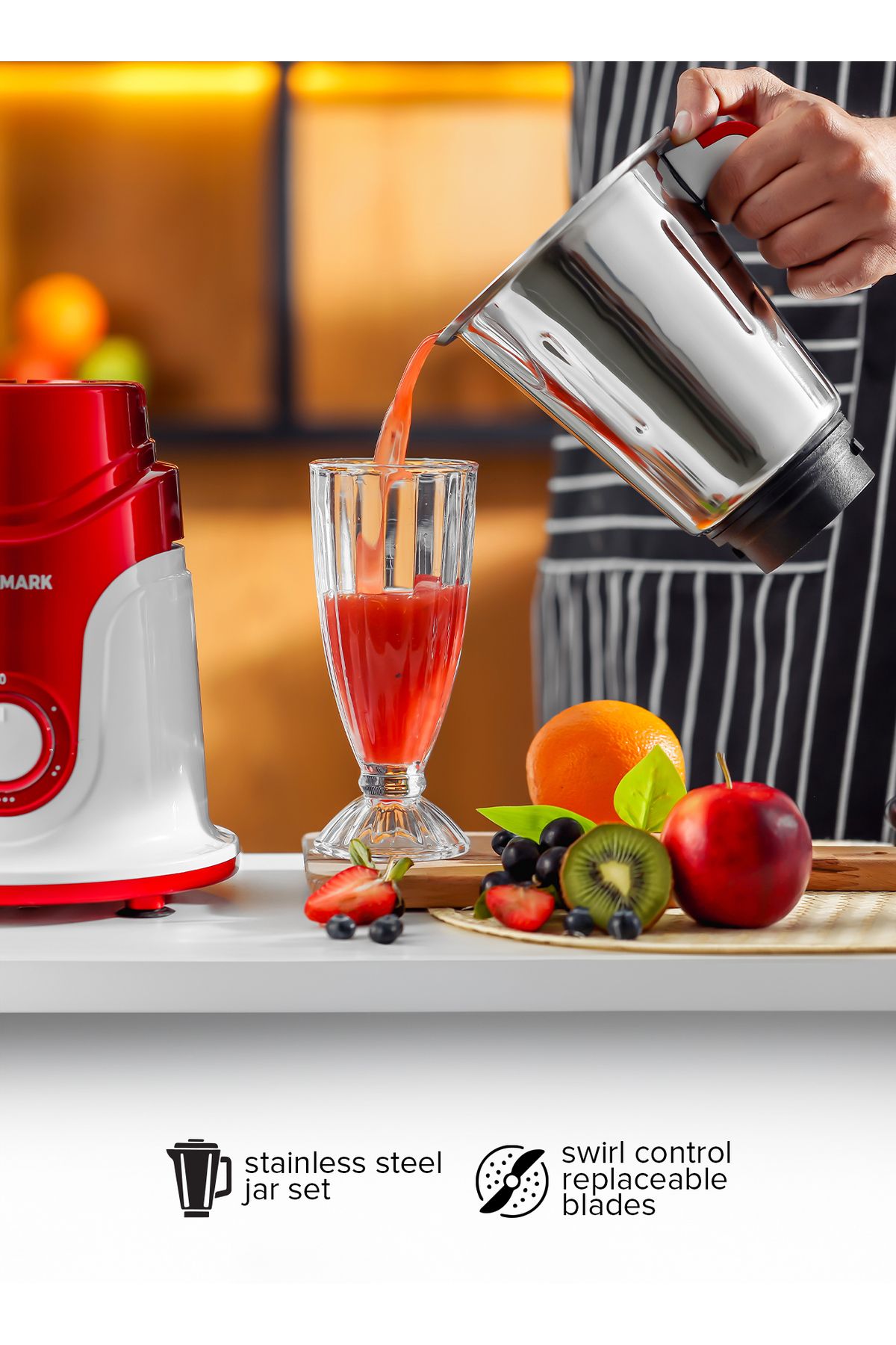 Olsenmark-3-in-1 Mixer Grinder Juicer Blender 3-speed 750 W Omsb2427k Multicolour 8