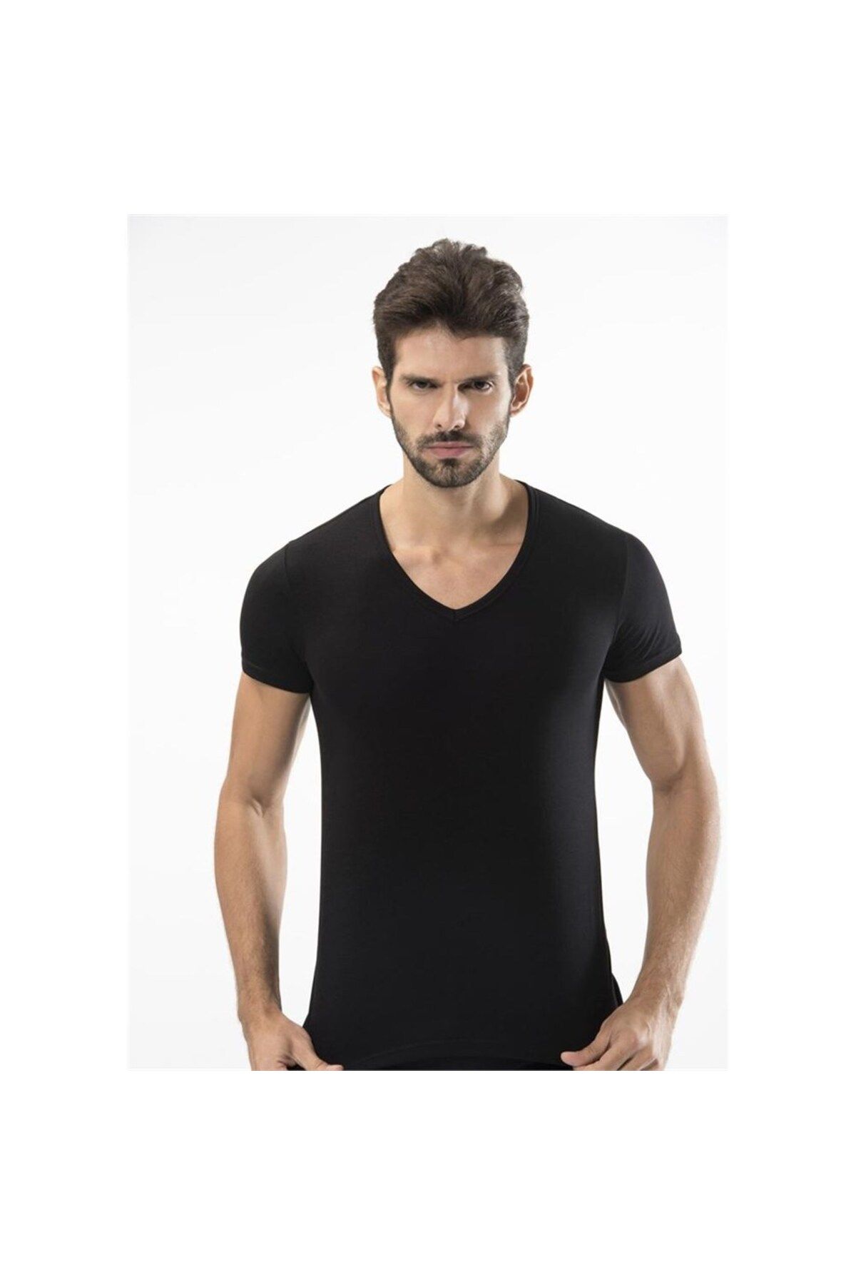 TÜREN-172 Tricou bărbați Lycra-negru 1