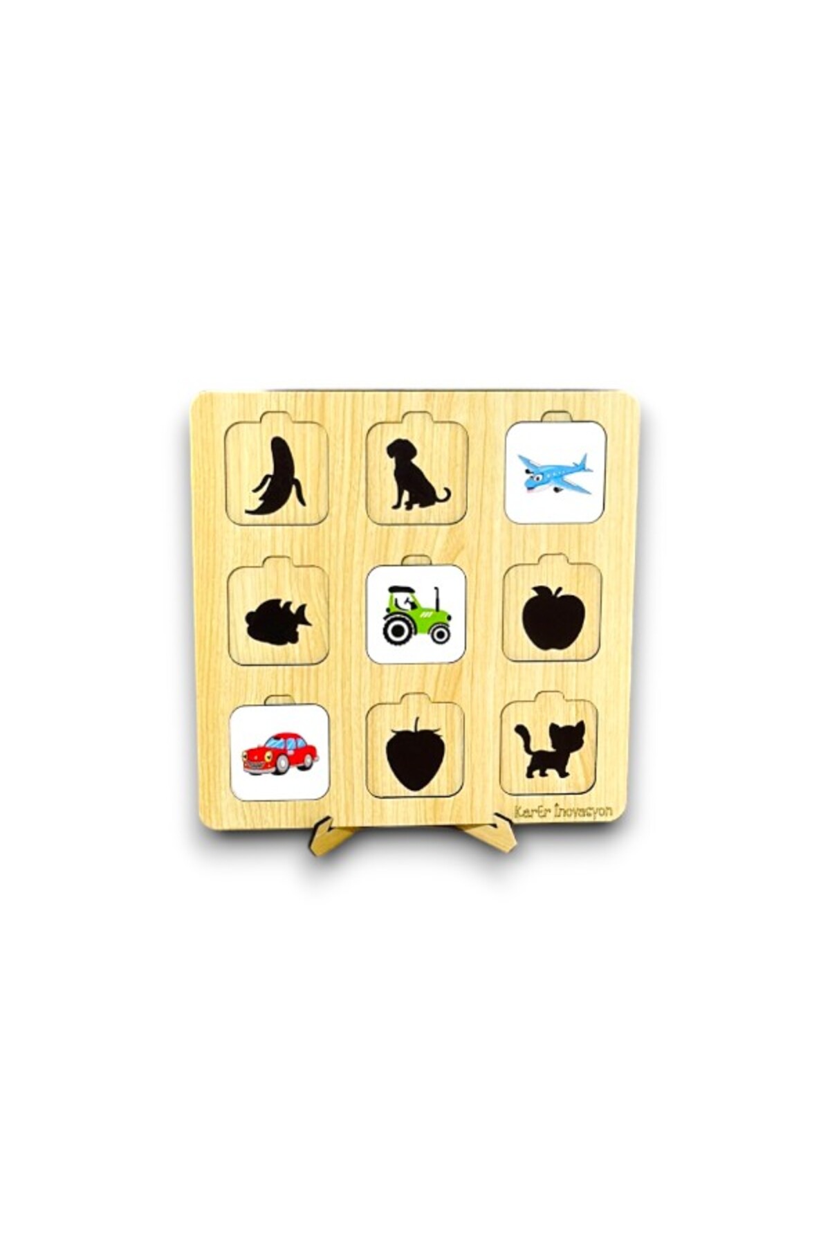 Bellacasa Gölge Eşleme Kartı Ahşap Oyun, Eğitici Oyuncak, Montessori Eğitim Oyuncak,Motor Zeka Oyuncak fotoğrafı 7 (önizleme)