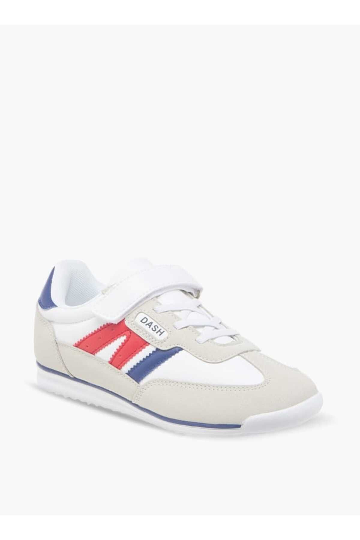 Dash-Panelled Sneakers with Hook and Loop Closure 2