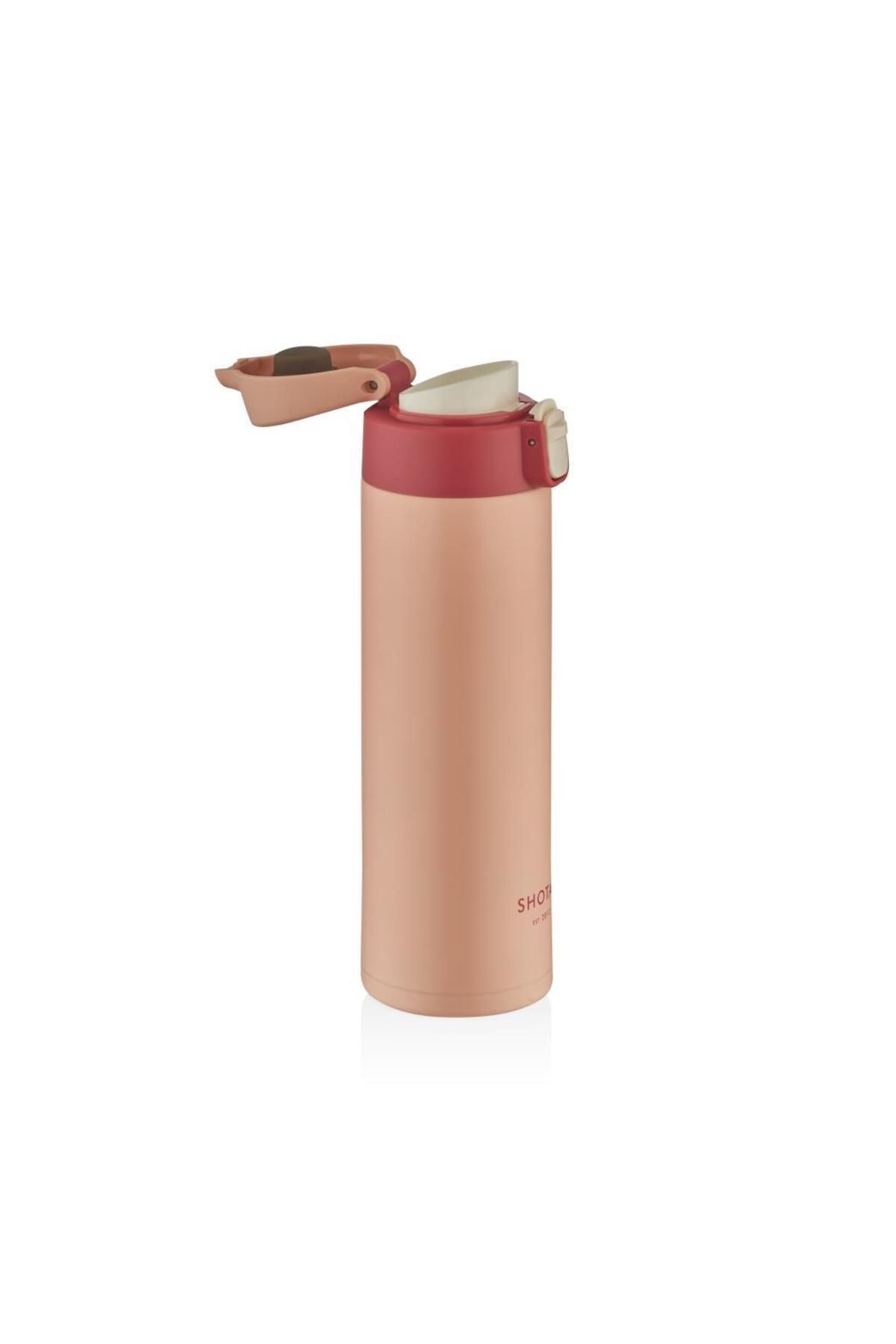 Shotay-Pink Smile Steel Thermos Flask - 430ml 2