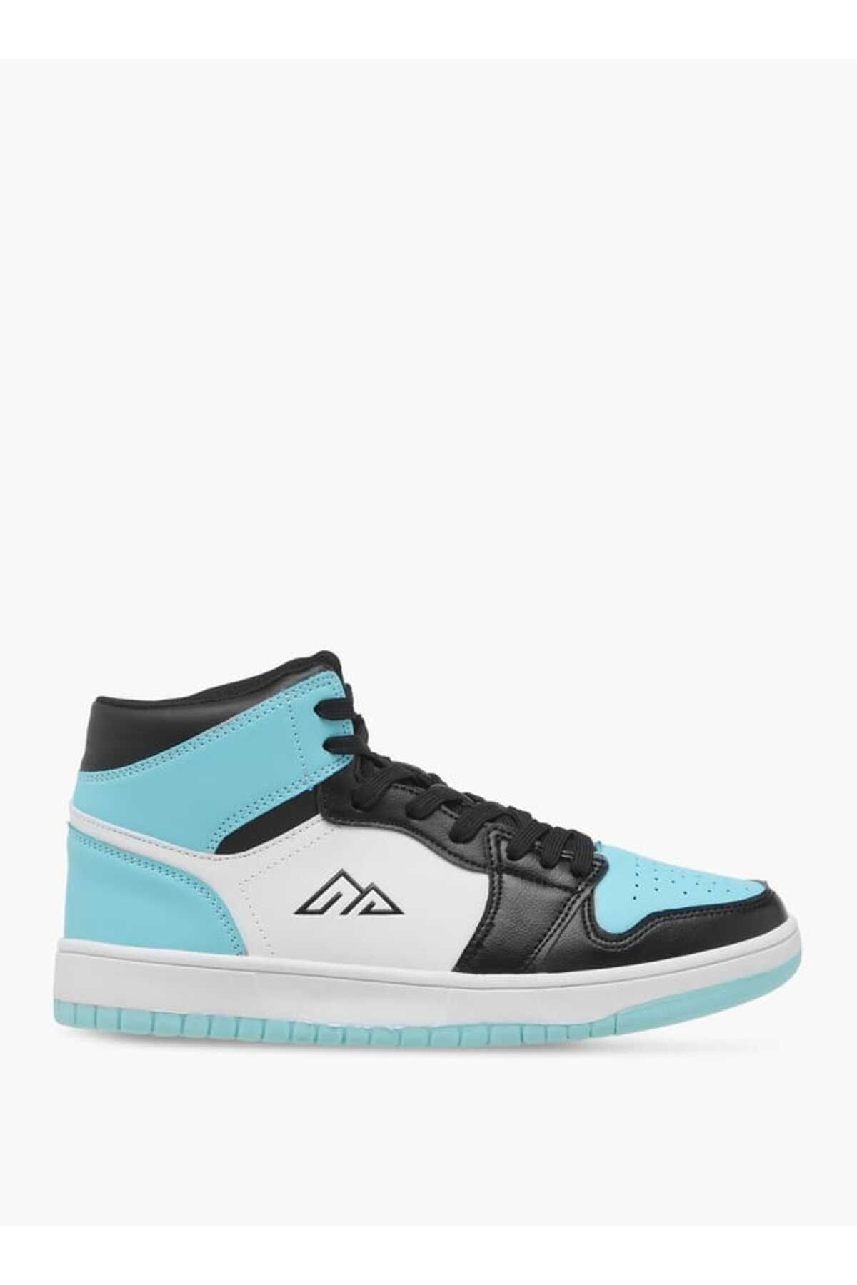 Oaklan by Shoexpress-Oaklan by Shoexpress Colourblock High-Top Sneakers with Lace-Up Closure 3