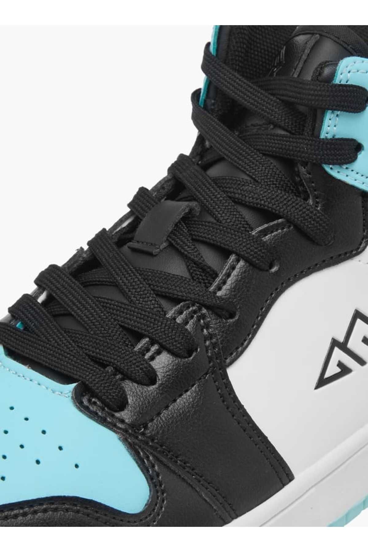 Oaklan by Shoexpress-Oaklan by Shoexpress Colourblock High-Top Sneakers with Lace-Up Closure 4