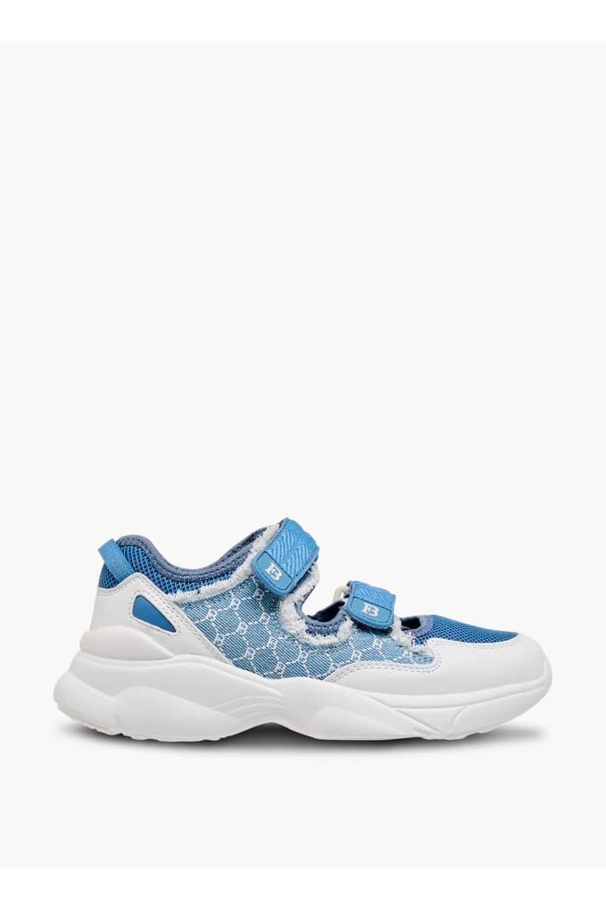 Flora Bella by Shoexpress-Flora Bella Monogram Print Sneakers with Hook and Loop Closure 3