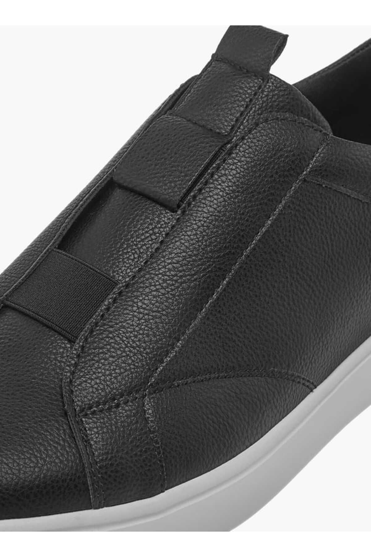 LBL by Shoexpress-LBL by Shoexpress Textured Slip-On Sneakers with Pull Tabs 4