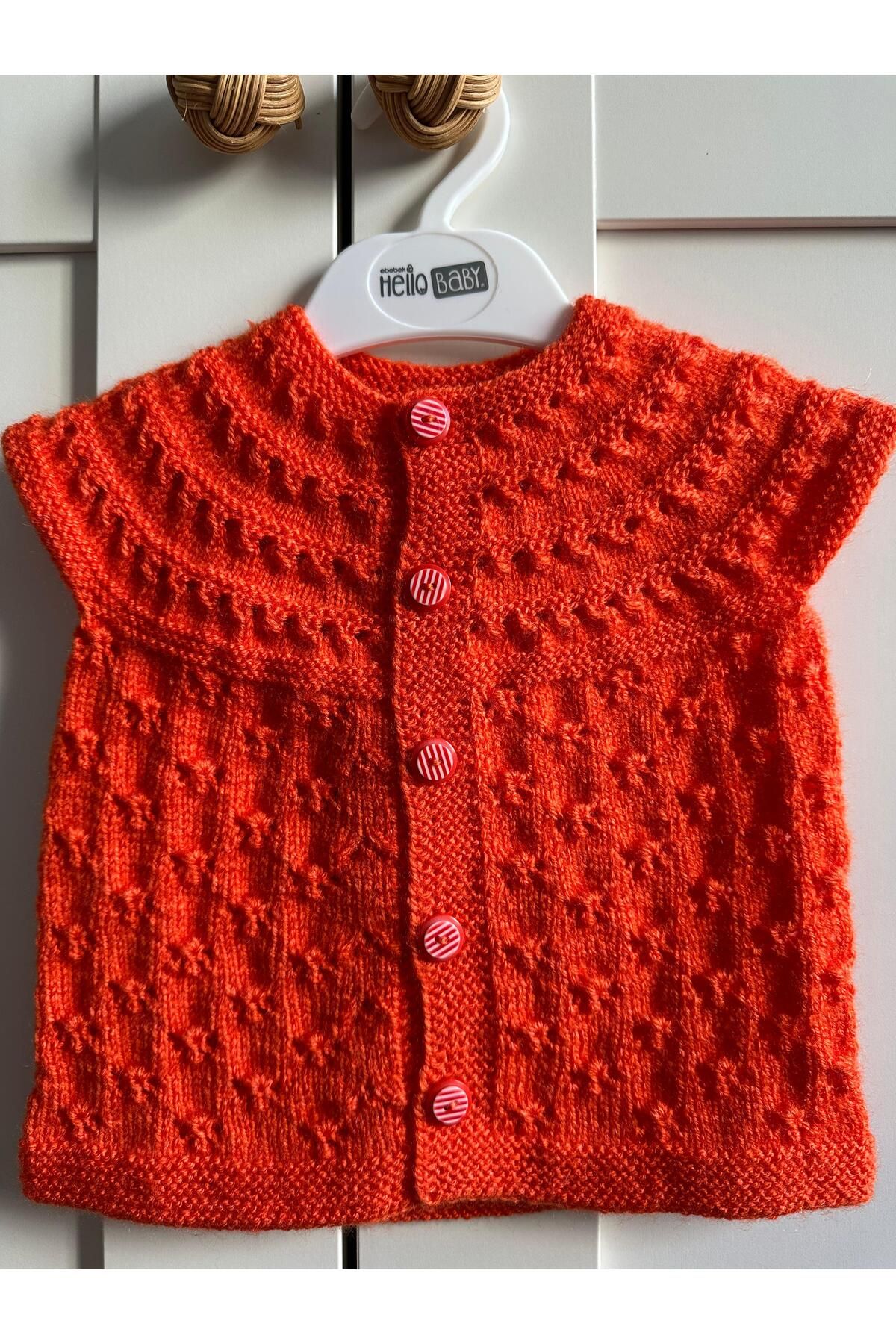 Sümeyye çeyiz-Handcrafted Hand-Knitted Baby Vest 2