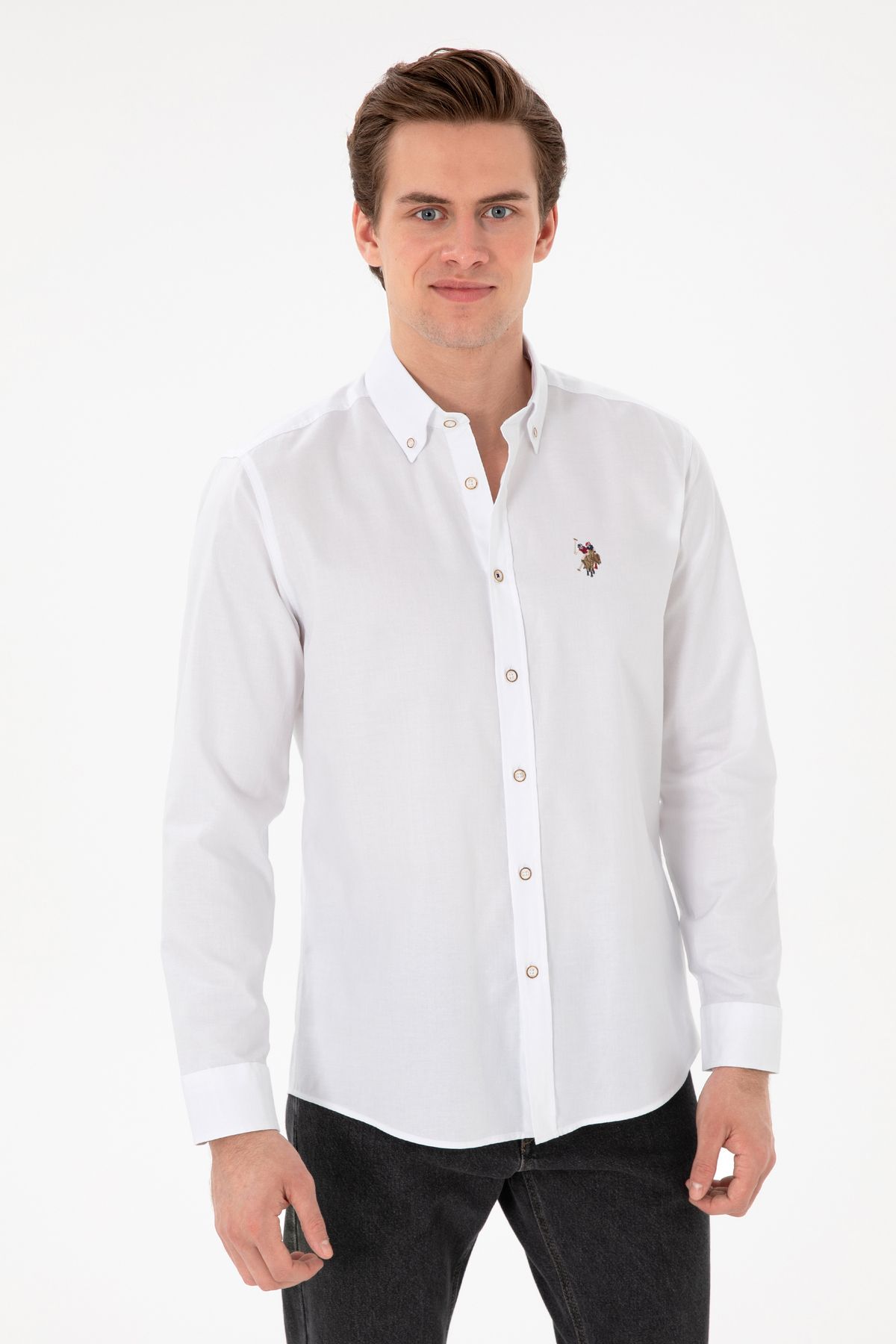 U.S. Polo Assn.-Base. Polo Assn. Woven Long Sleeve Regular Shirt 2083079 1