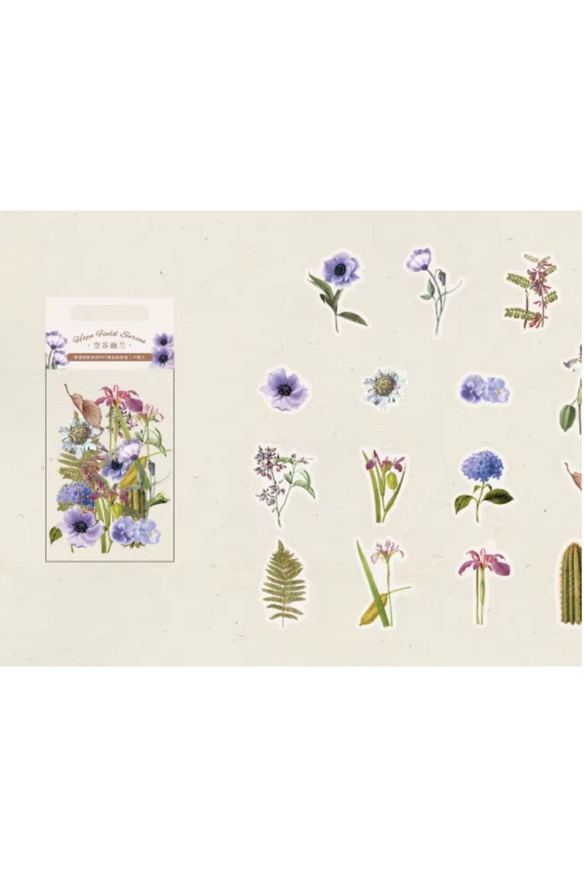 SF SCRAPBOOK KIRTASİYE Set De Autocolante Cu Flori Violete - Scrapbook Și Autocolante Decorative - Pachet De 30 - One Size