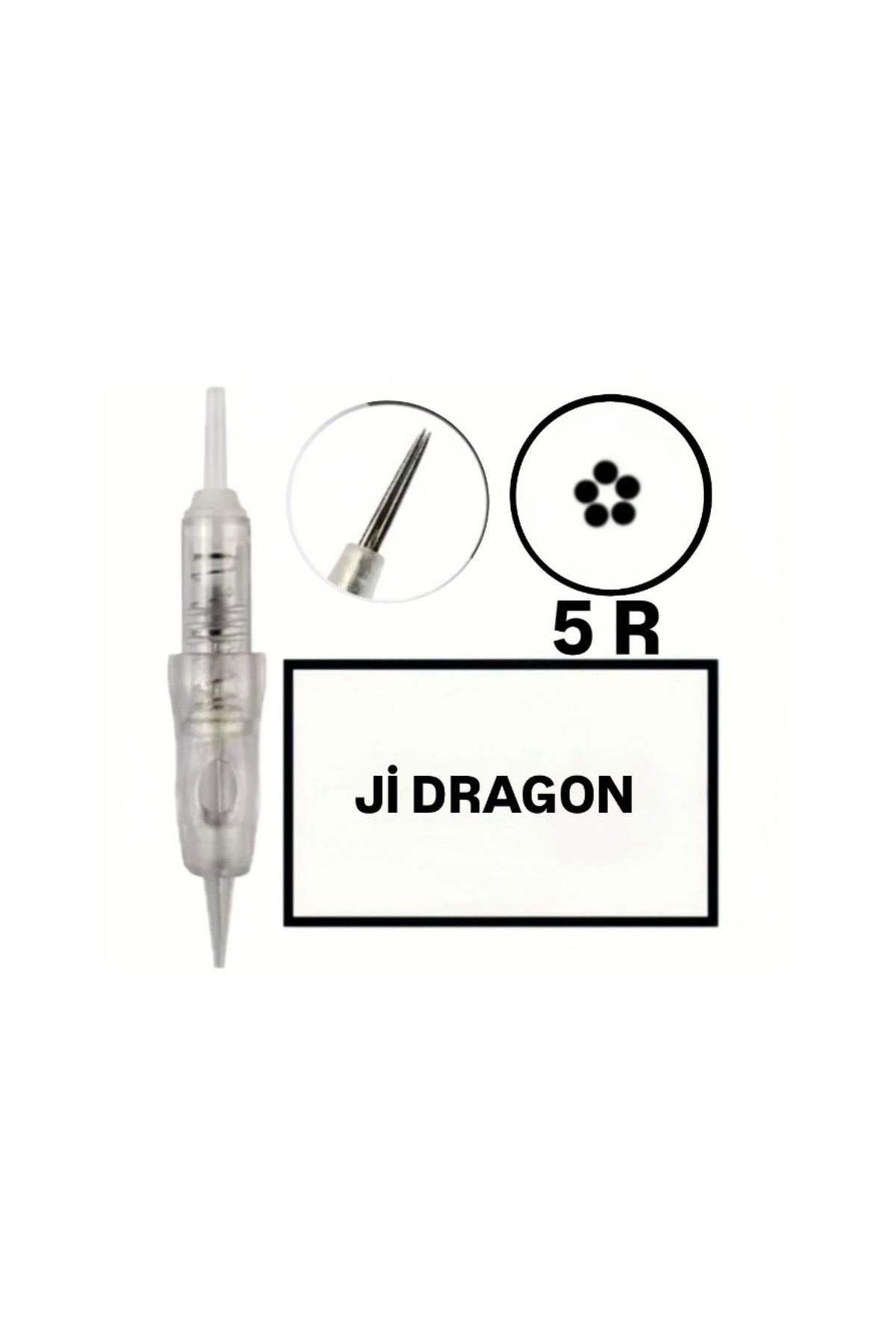 İthalSepeti 25 Adet ( Ji Dragon - R5 ) Kalıcı Makyaj Cihazı Değiştirilebilir Kartuş Uç (İğne)