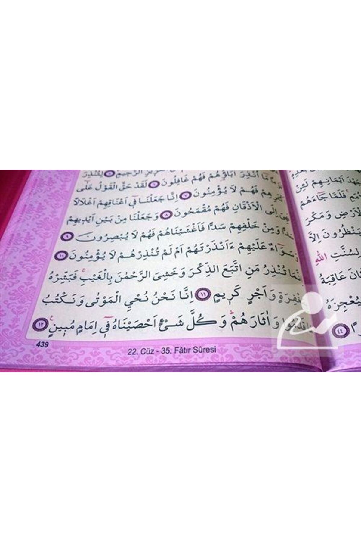 Haktan Yayınları Kur-an'ı Kerim Renkli Gül Desenli Pembe Cilt, Sesli Rahle Boy (h-13) & Bilgisayar Hatlı, Diyanet ... fotoğrafı 3 (önizleme)