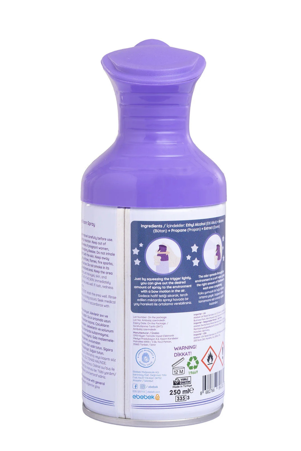 motheranbaby Baby Me Sprey Bebek Lavanta Oda Kokusu 250 ml / Oda Kokusu / Oda Spreyi fotoğrafı 3 (önizleme)