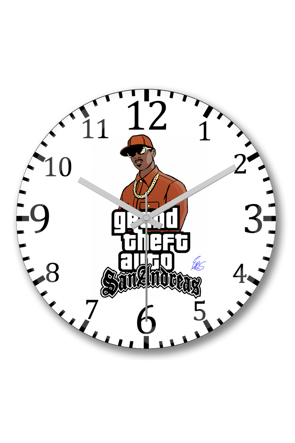 Gta San Andreas Wall Clock Curved Real Glass