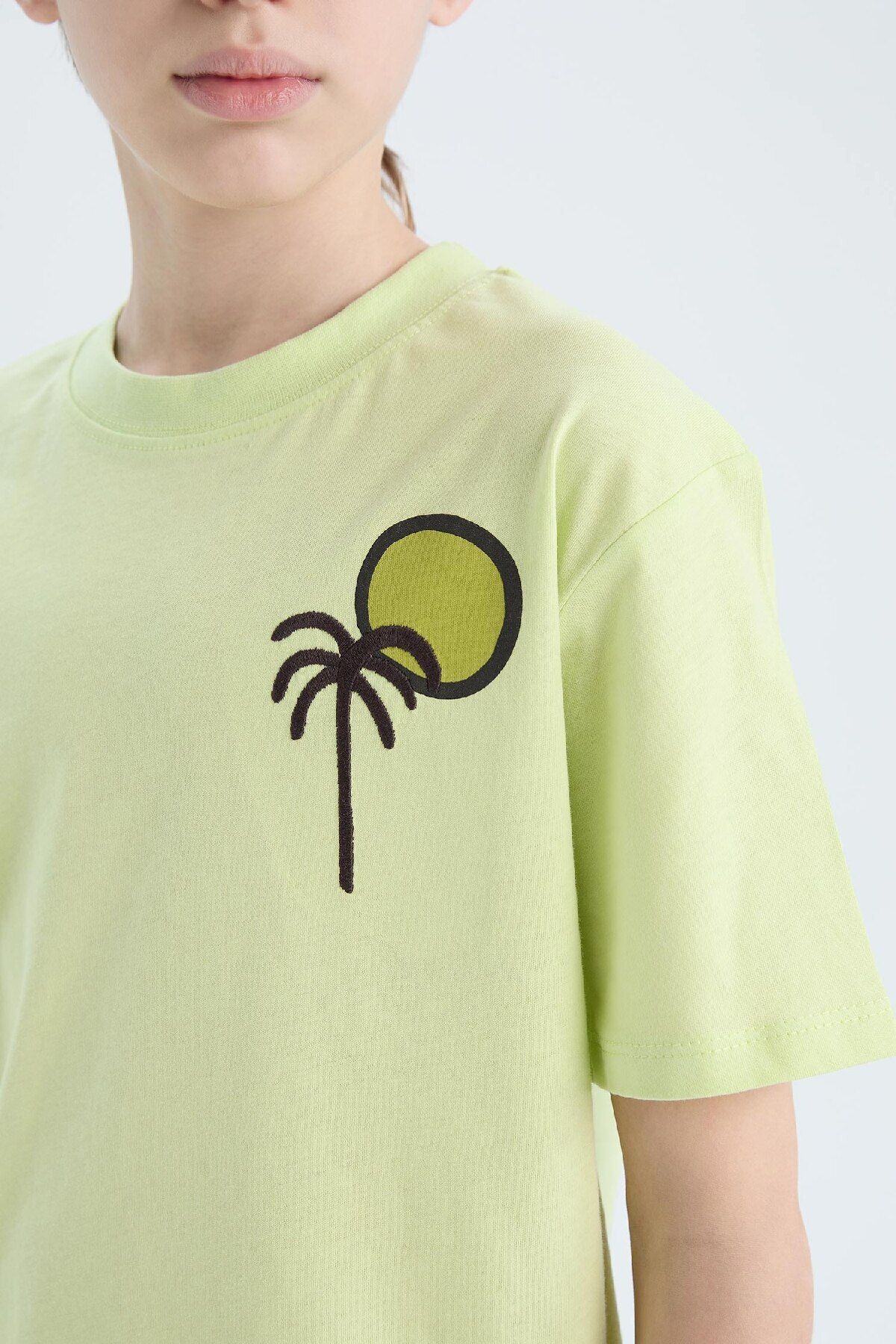 DeFacto-Boy's Crew Neck Back Printed Short Sleeve T-Shirt E0967A825Sm 6