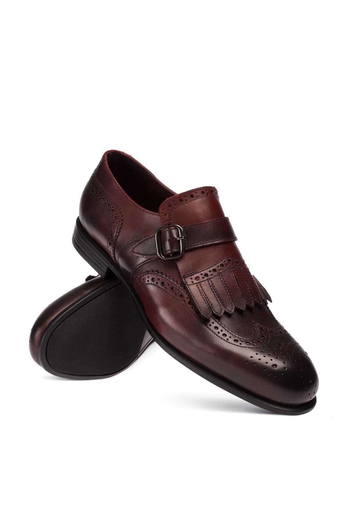 Deery-Genuine Leather Special Production Claret Red Classic Men's Shoes 3